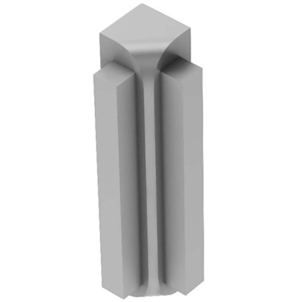 Schluter Systems I90RS100AE39 Rondec-Step 0.375-in W x 1.875-in L Satin anodized aluminum Aluminum Inside corner Tile Edge Trim