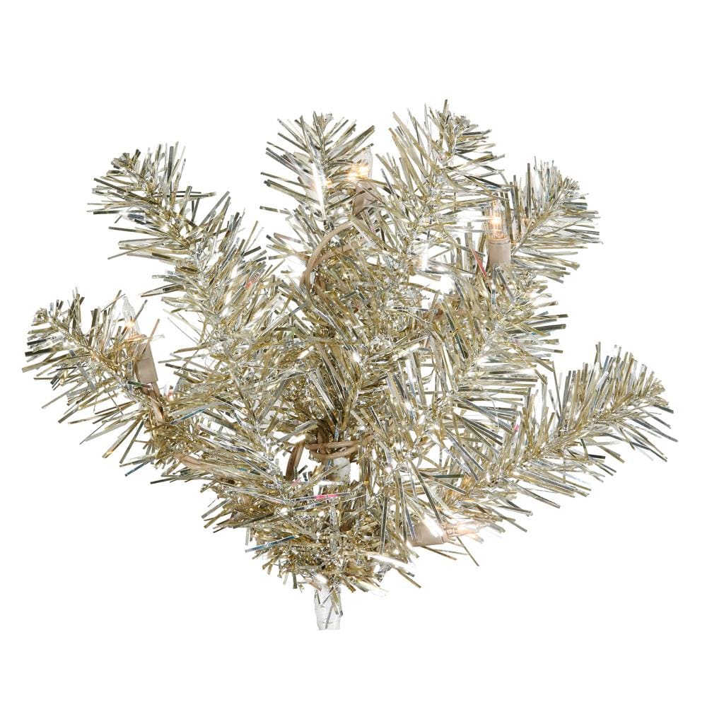 Vickerman 6-ft Pre-lit Traditional Champagne Artificial Christmas Tree ...