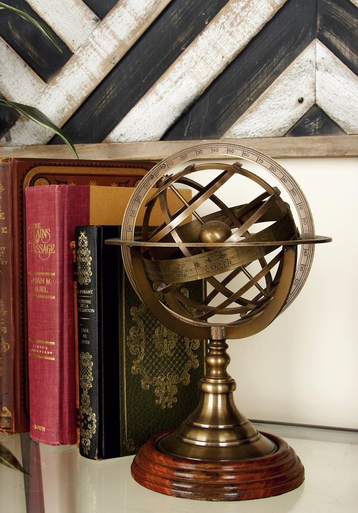 Grayson Lane Gold Brass Ornate Decorative Globe in the Decorative ...