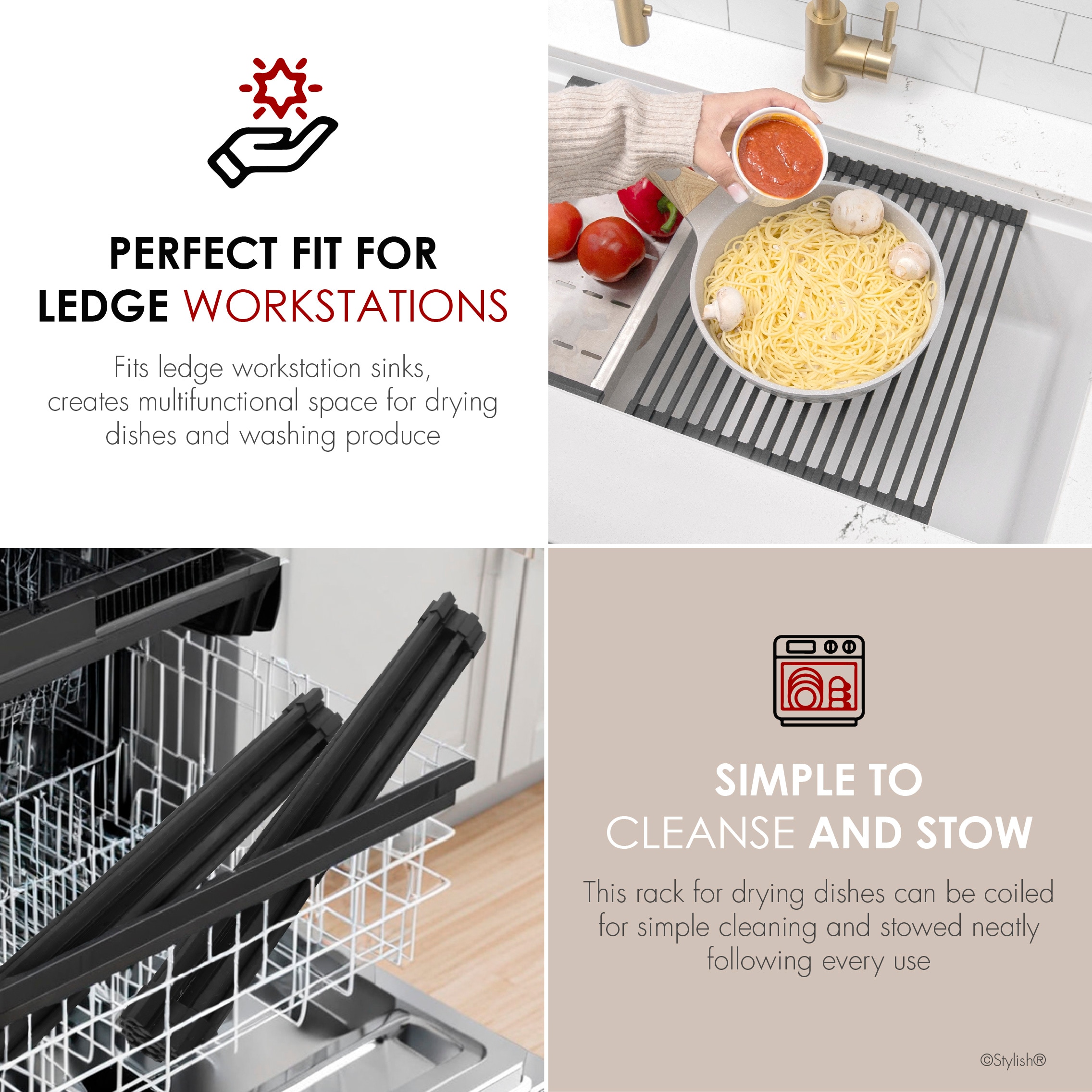 Stylish A-914BK Kitchen-Sink-Accessory-Kits - View #6