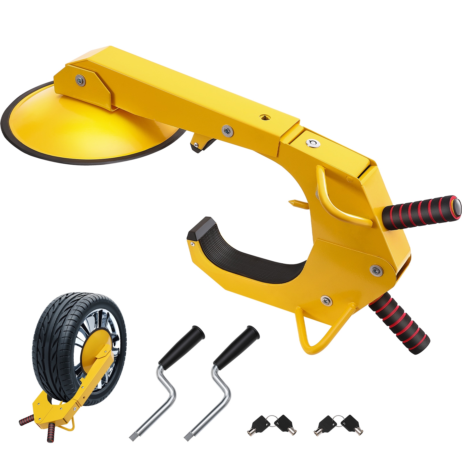 SVOPES SVOPESXPSLTS205263V0 Dual Tire Clamp Lock. Heavy-duty Anti-theft Wheel Lock. Flexible Tire Claw For Trailers. Rvs. Trucks. Cars. Suvs