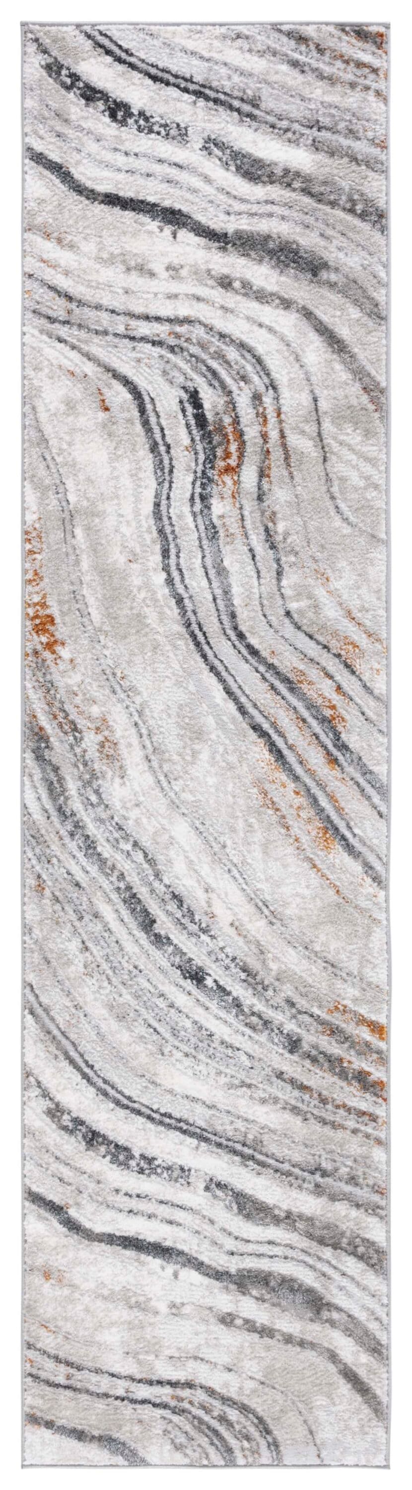 Meadow 548F Light Grey/Black 2 X 8 Runner Rug