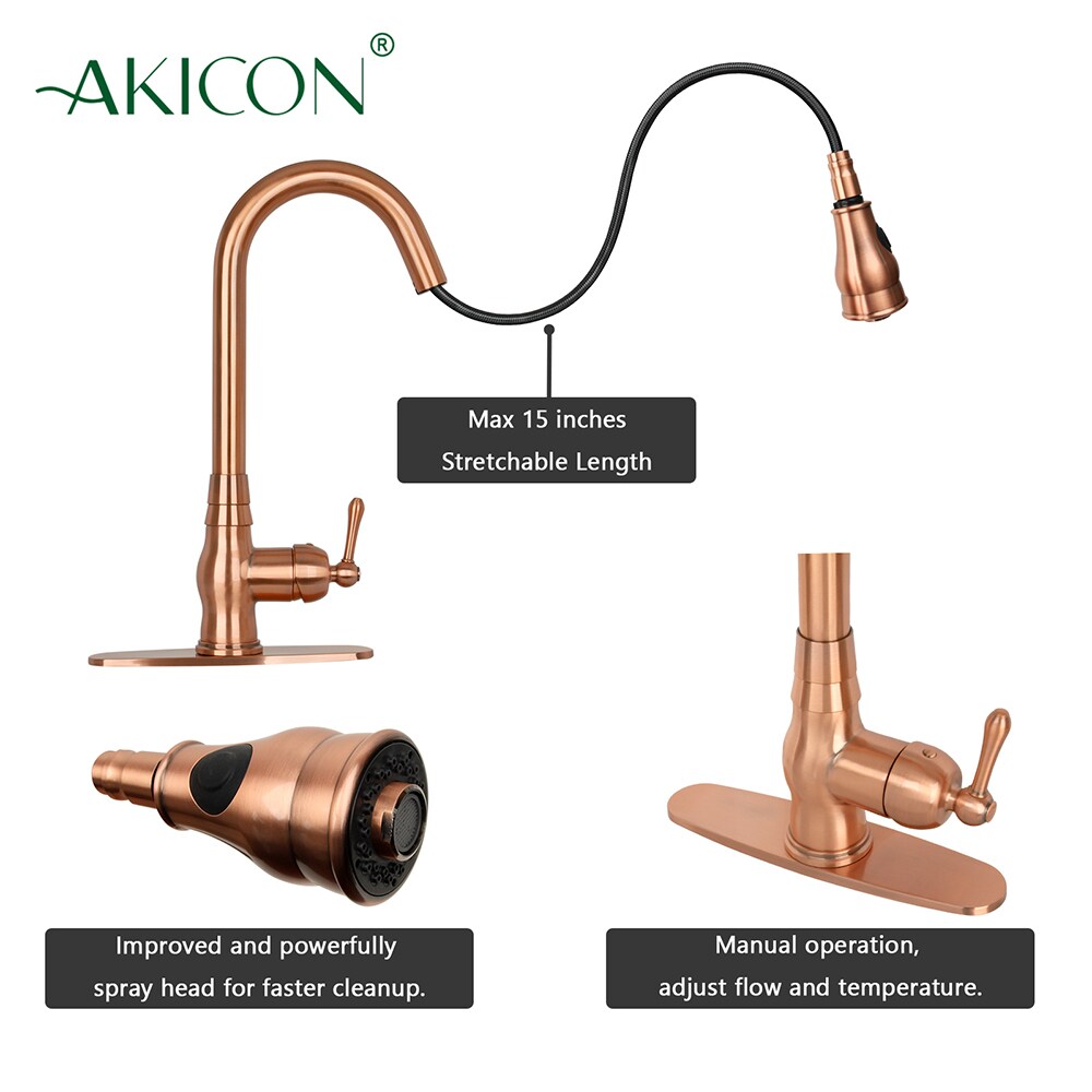 Akicon AK418-D-C Kitchen-Faucets - View #3
