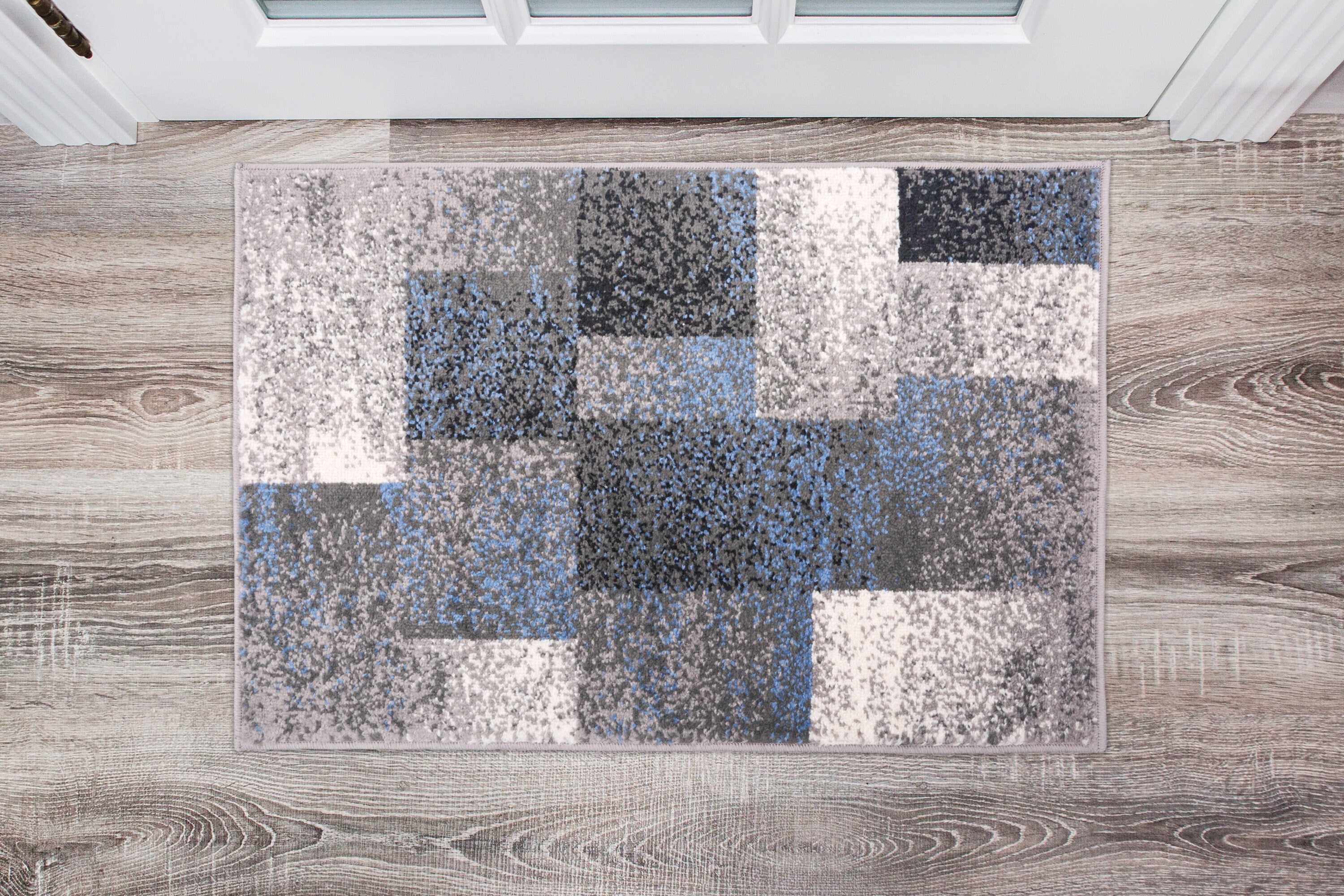 World Rug Gallery 956BLUE2X3 Arizona 2 x 3 (ft) Loomed Polypropylene Blue Rectangular Indoor Distressed/Overdyed Mid-Century Modern Area rug