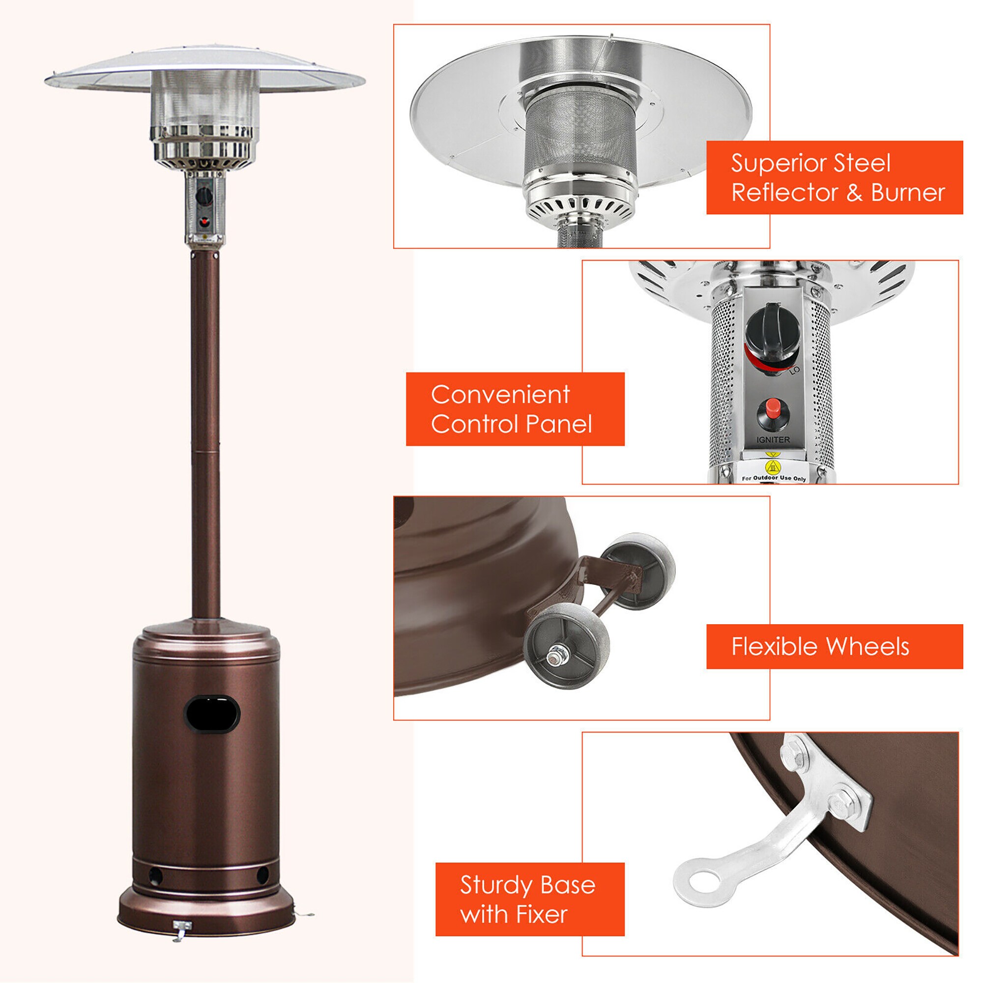 Costway SWL00050 Portable-Liquid-Propane-Heaters - View #7