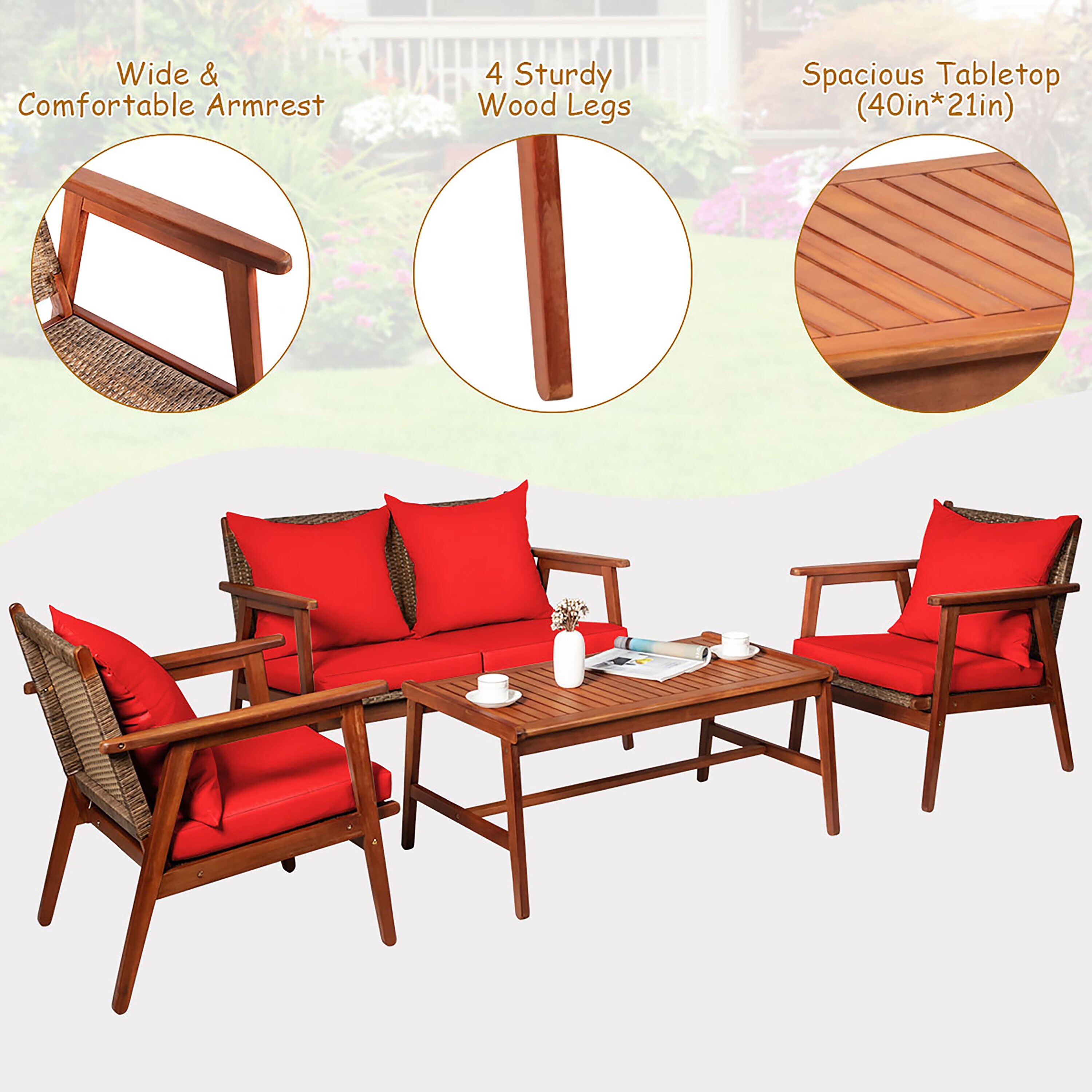 Costway HW68969RE+ Patio-Conversation-Sets - View #3