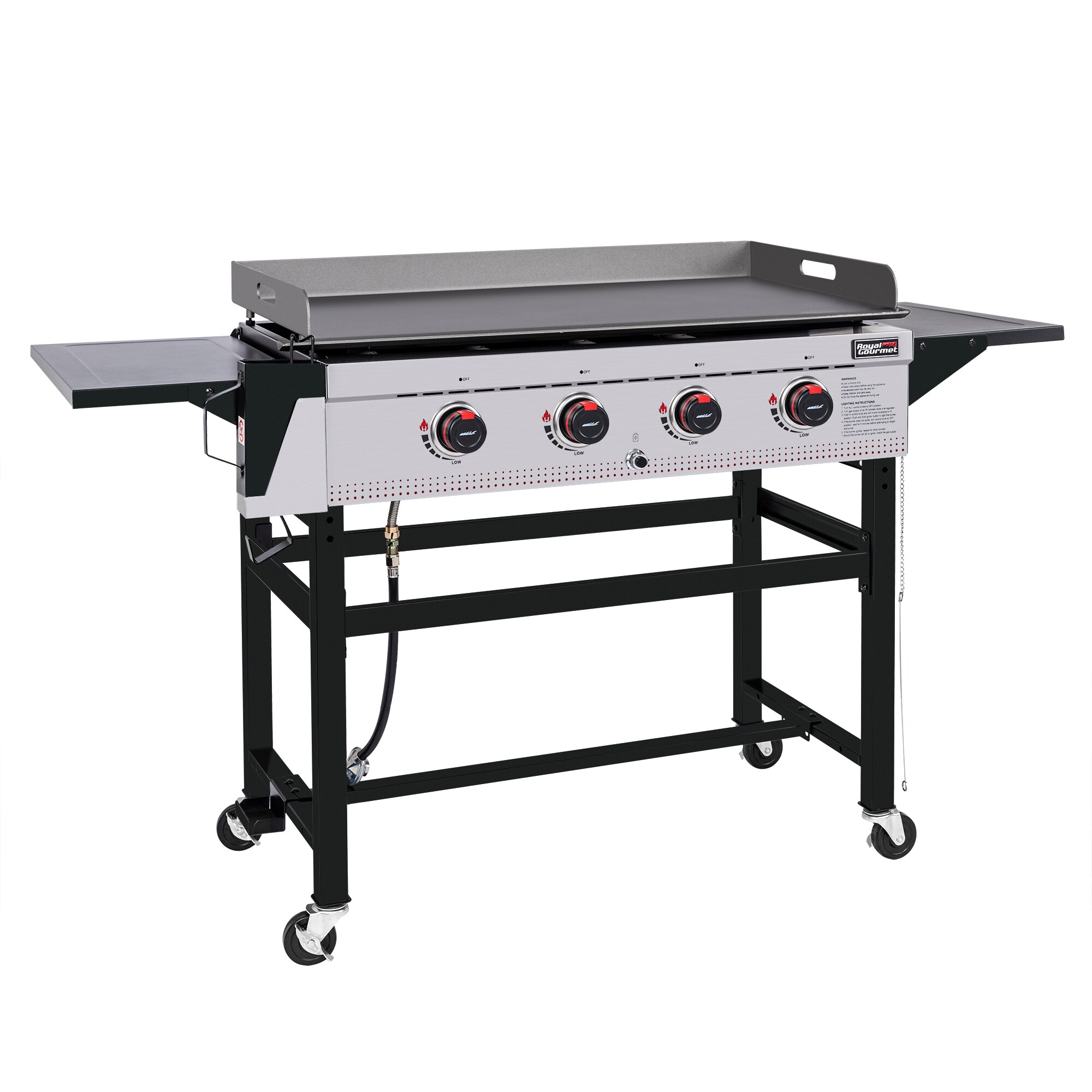 4-Burner Propane Gas Grill with Griddle Top