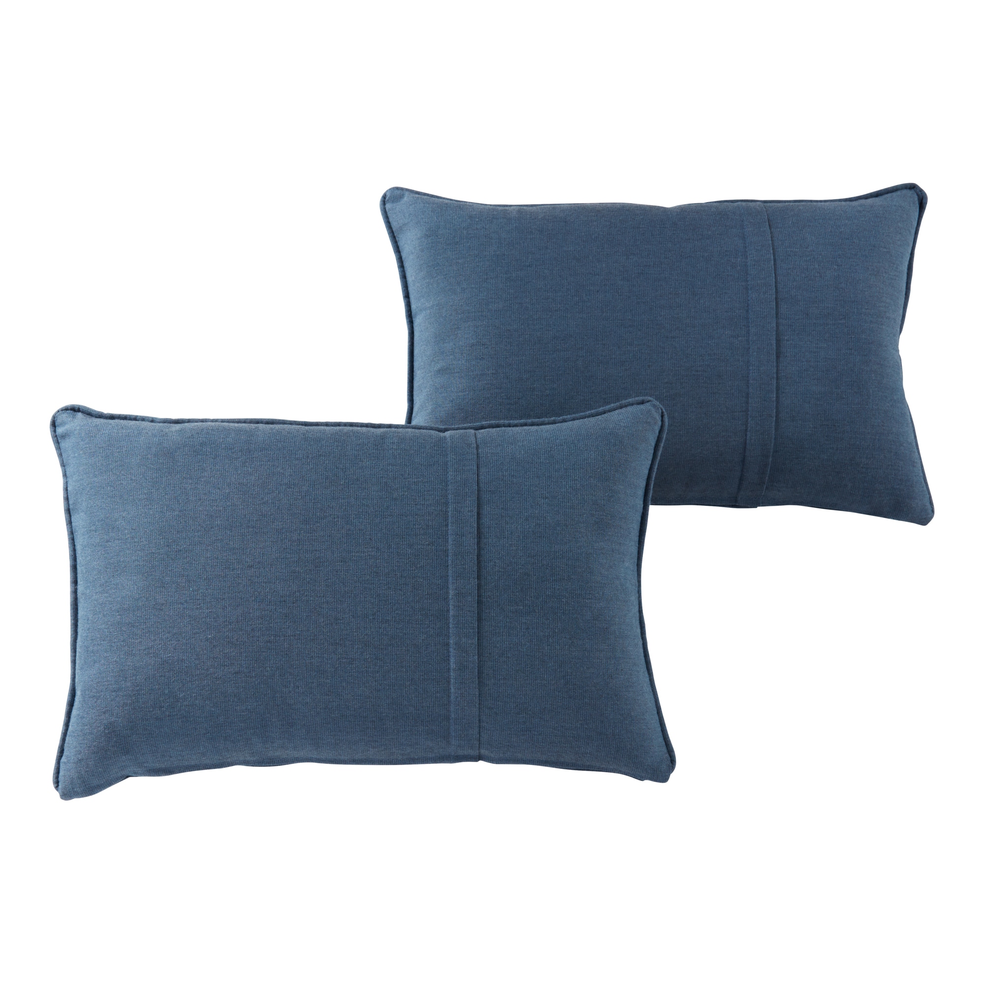Greendale Home Fashions SP5811S2-DENIM Outdoor 2-Pack Sunbrella Spectrum Denim Rectangular Lumbar Pillow