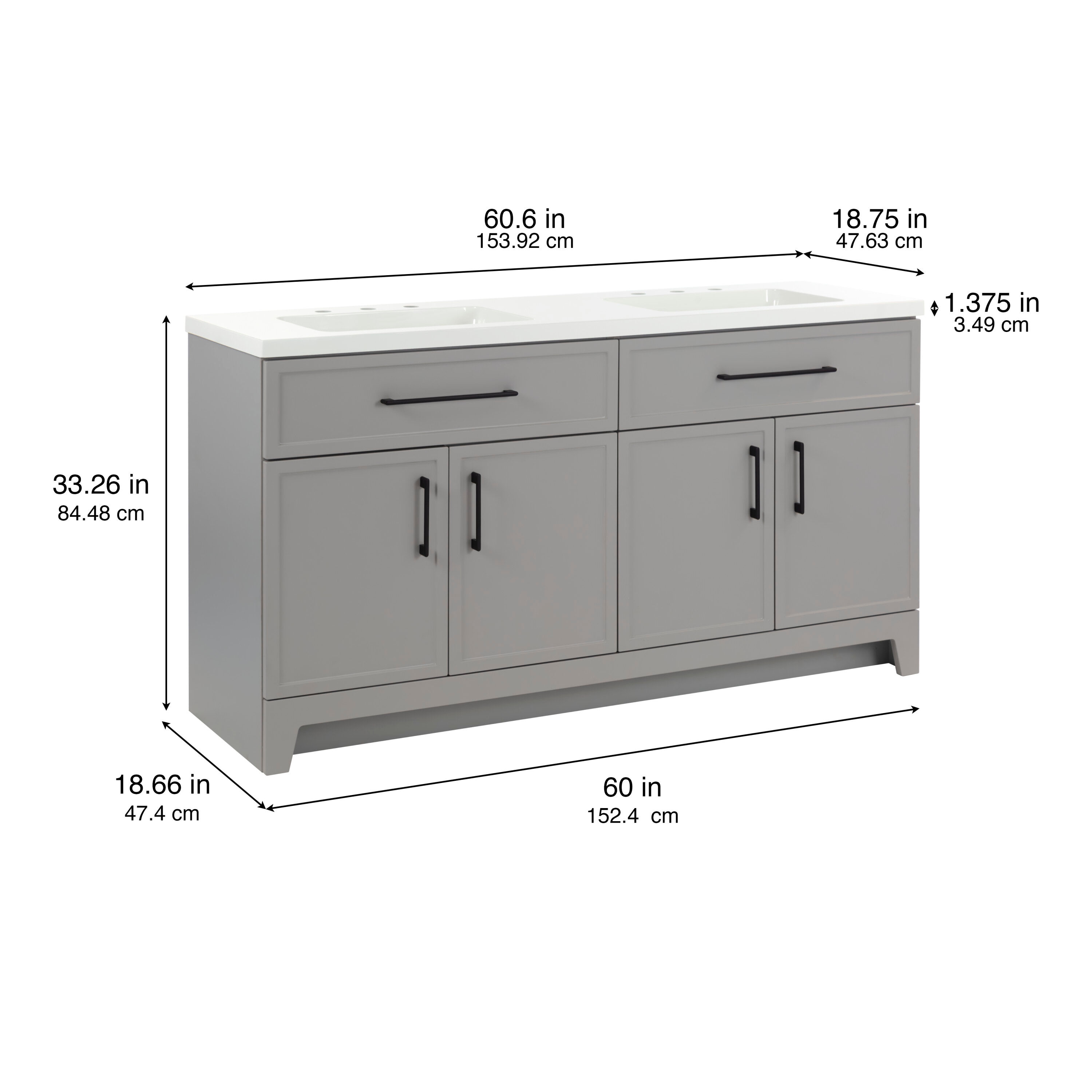 Style Selections LW24W60P2-CY Bath-Vanity-Combo - View #4