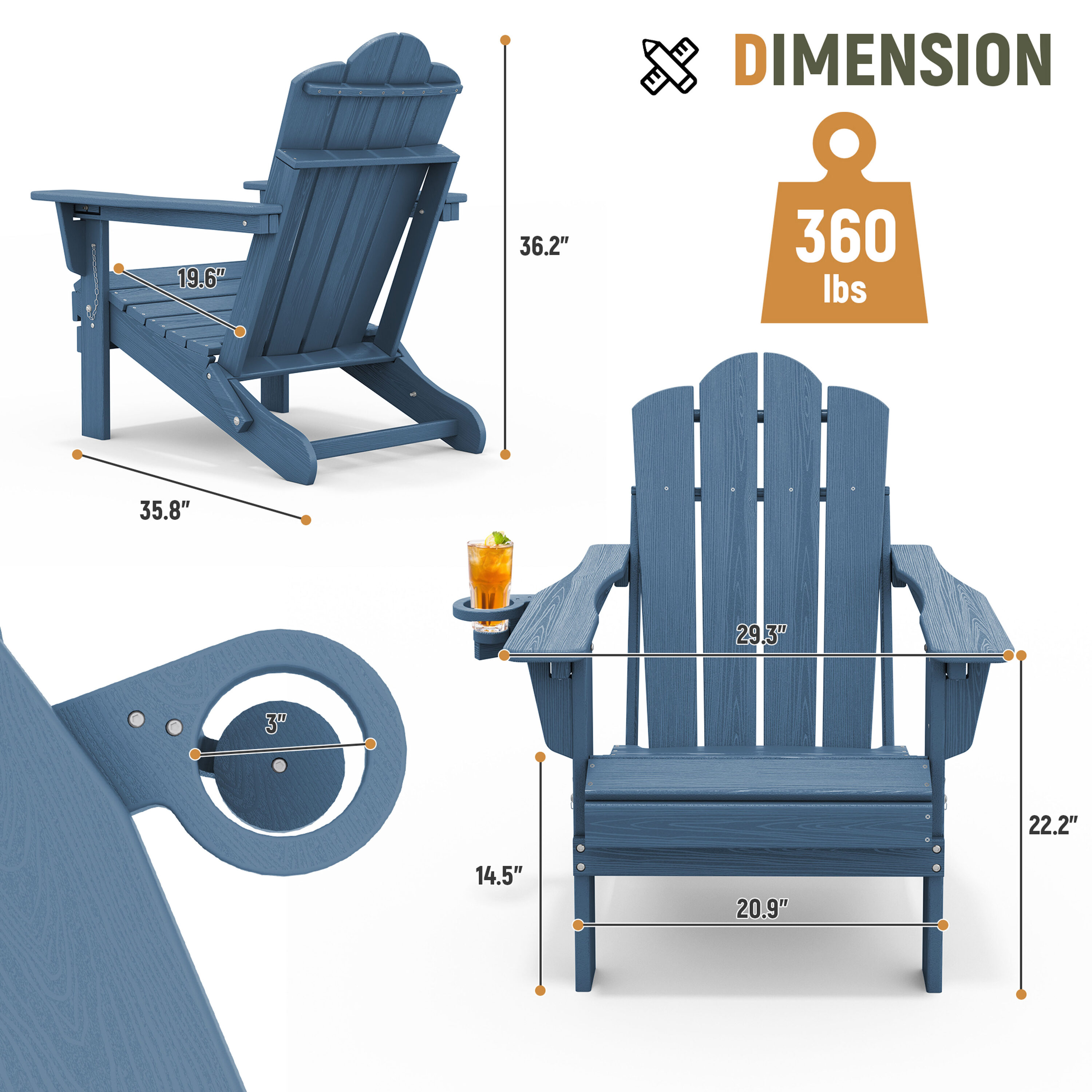 JEAREY YDTJY-NAVY Patio-Chairs - View #4