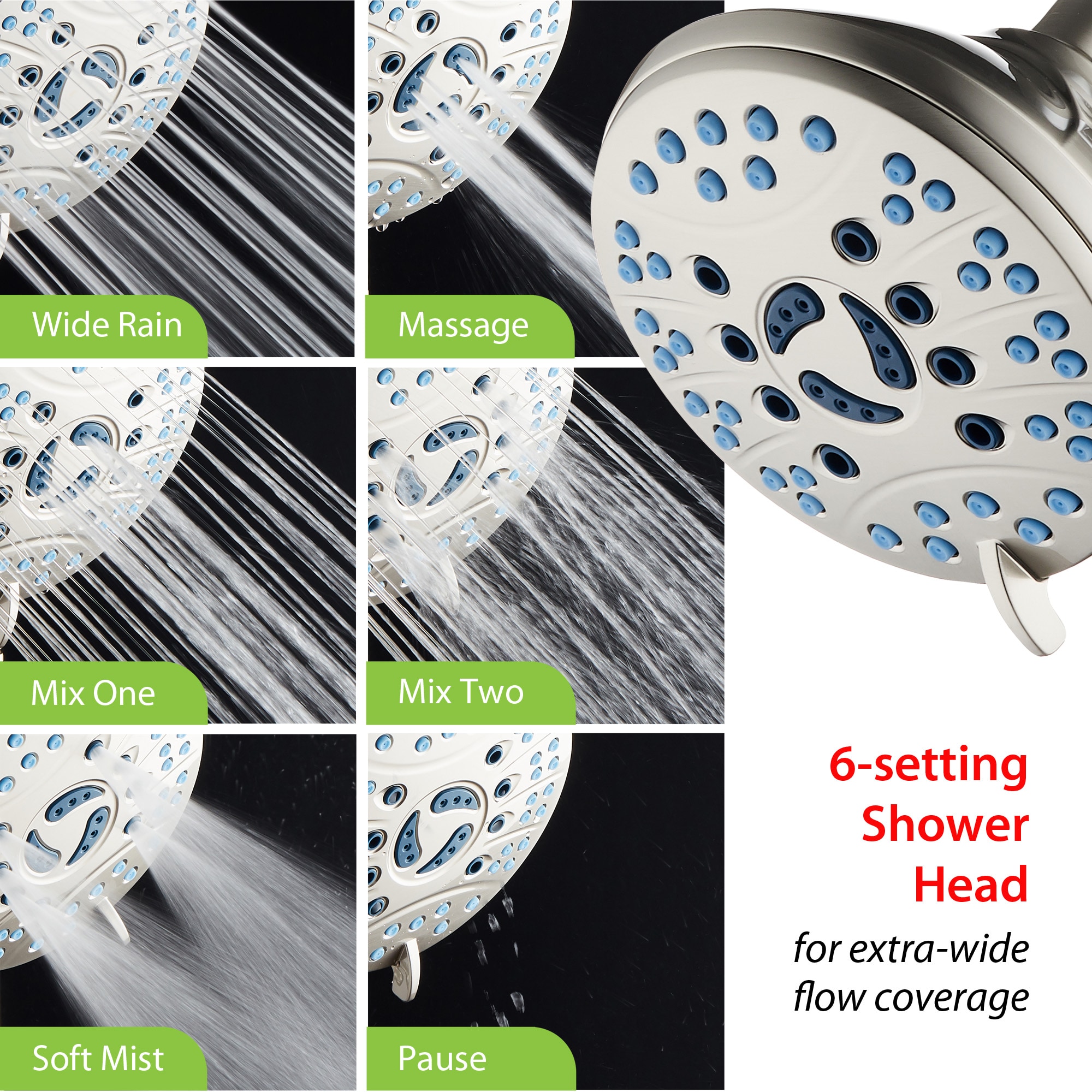 AquaCare 4241SNW Fixed-Showerhead - View #3