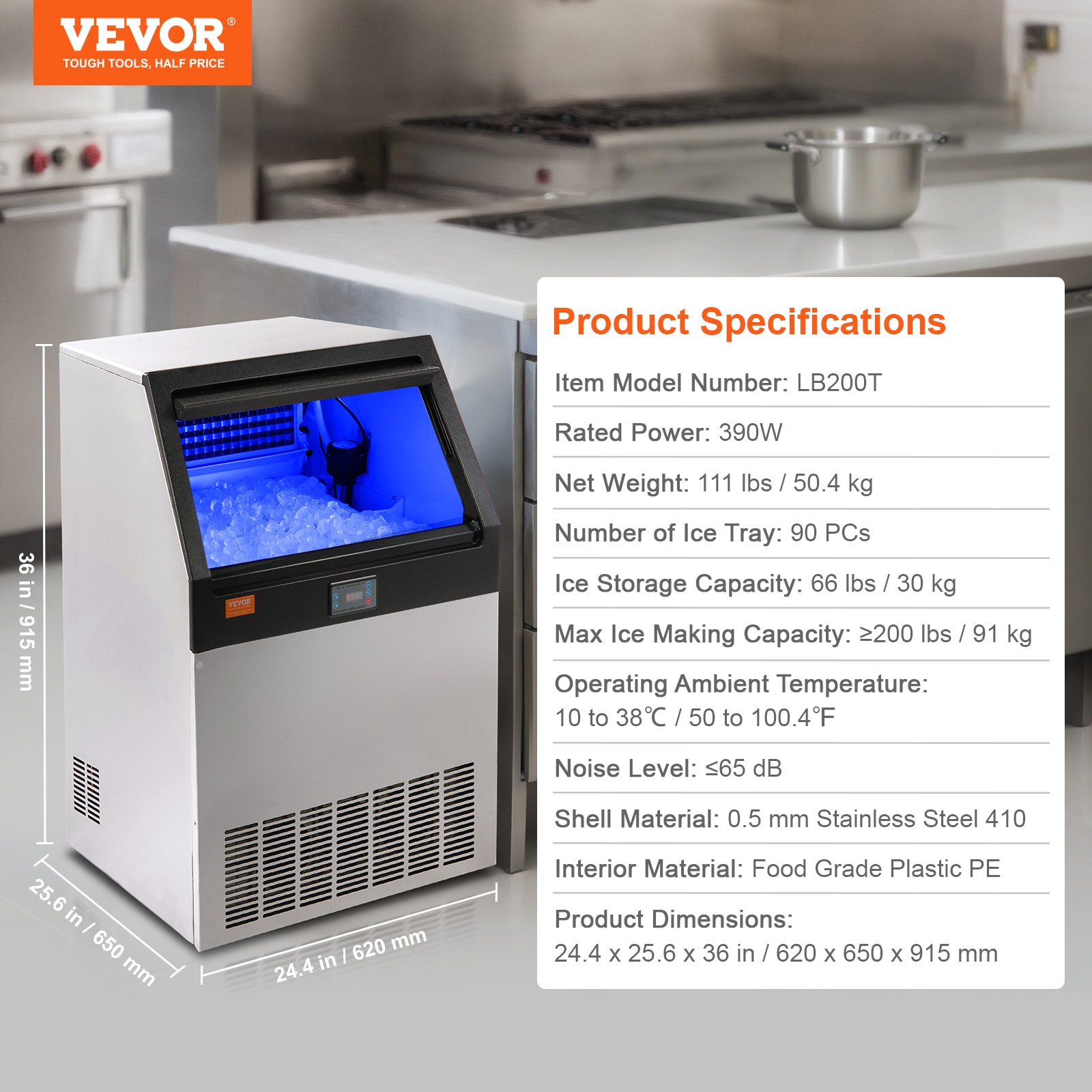 VEVOR FBZBJSKF-E120F001V1 Ice-Makers - View #8