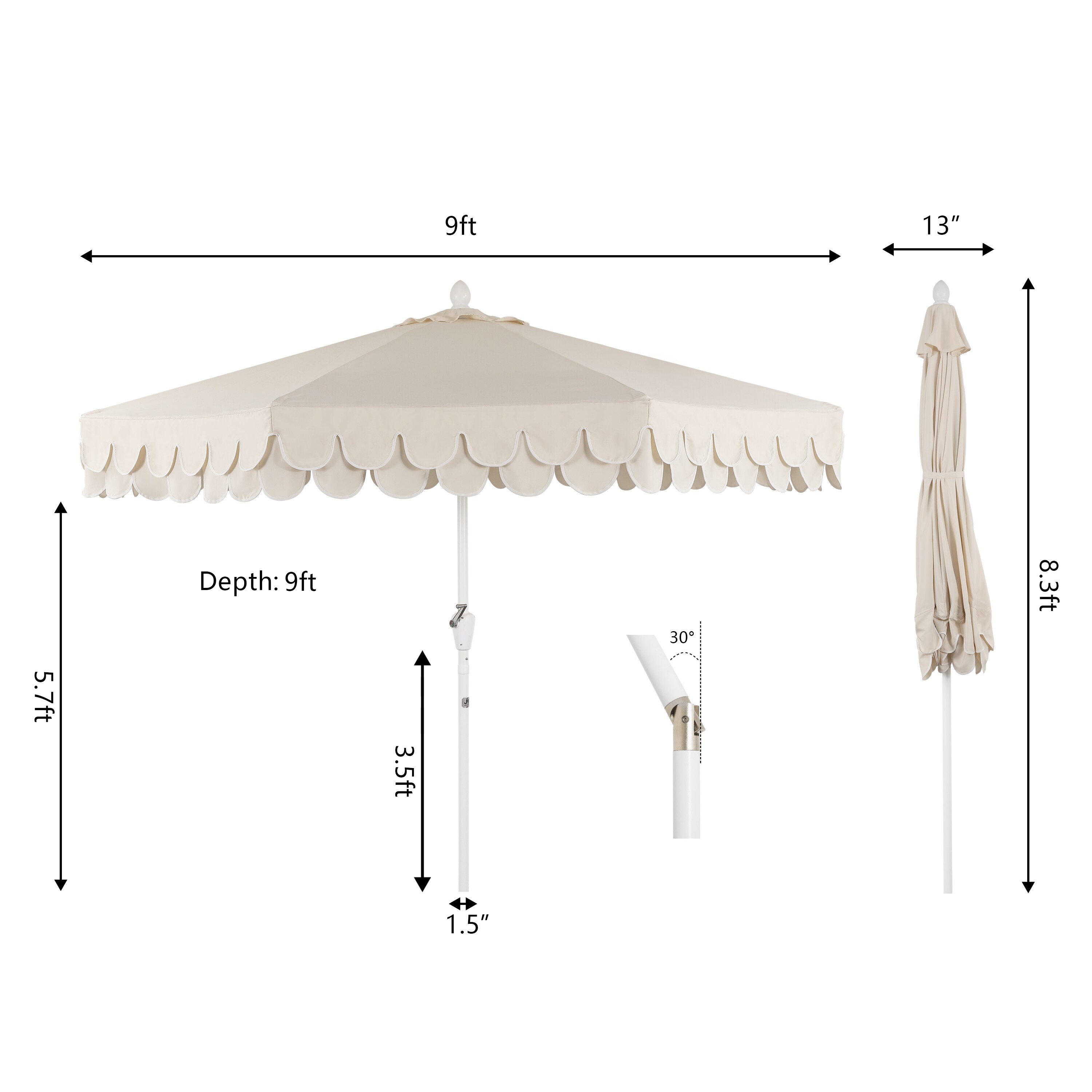 JONATHAN  Y UMB1002C Umbrellas-2 - View #4