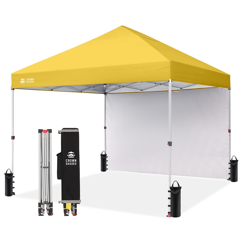 Crown Shades 8x8 Pop Up Canopy with 1 Sidewall in the Tents