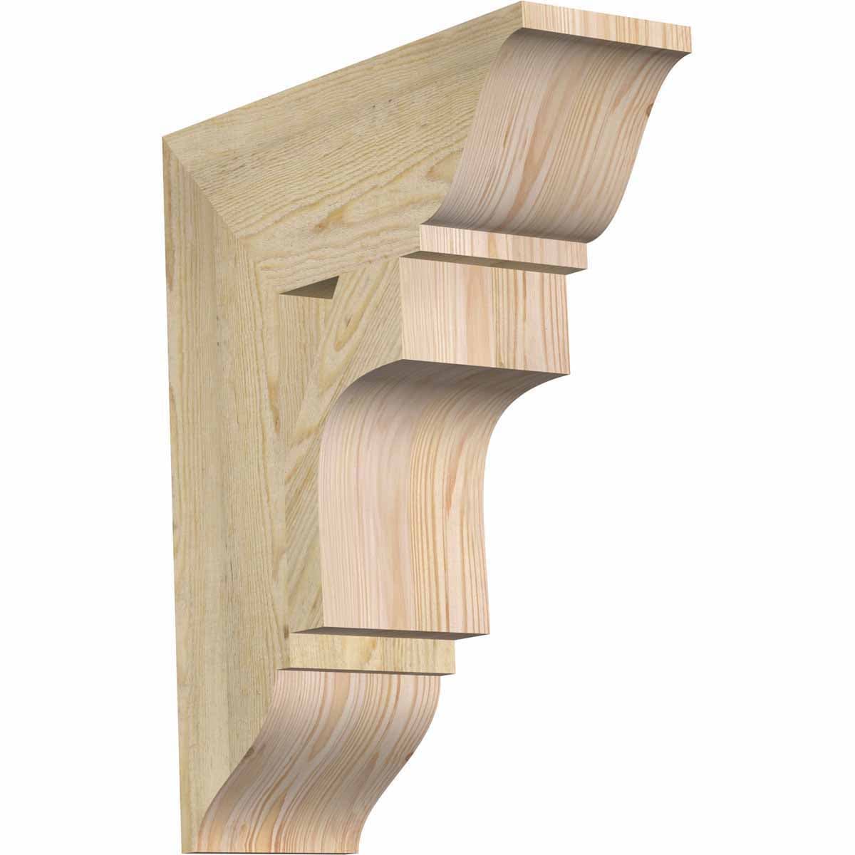 Ekena Millwork BKT06X18X22WTL01RDF Westlake traditional rough sawn 6-in x 18-in x 22-in Douglas fir Brown Wood Standard bracket