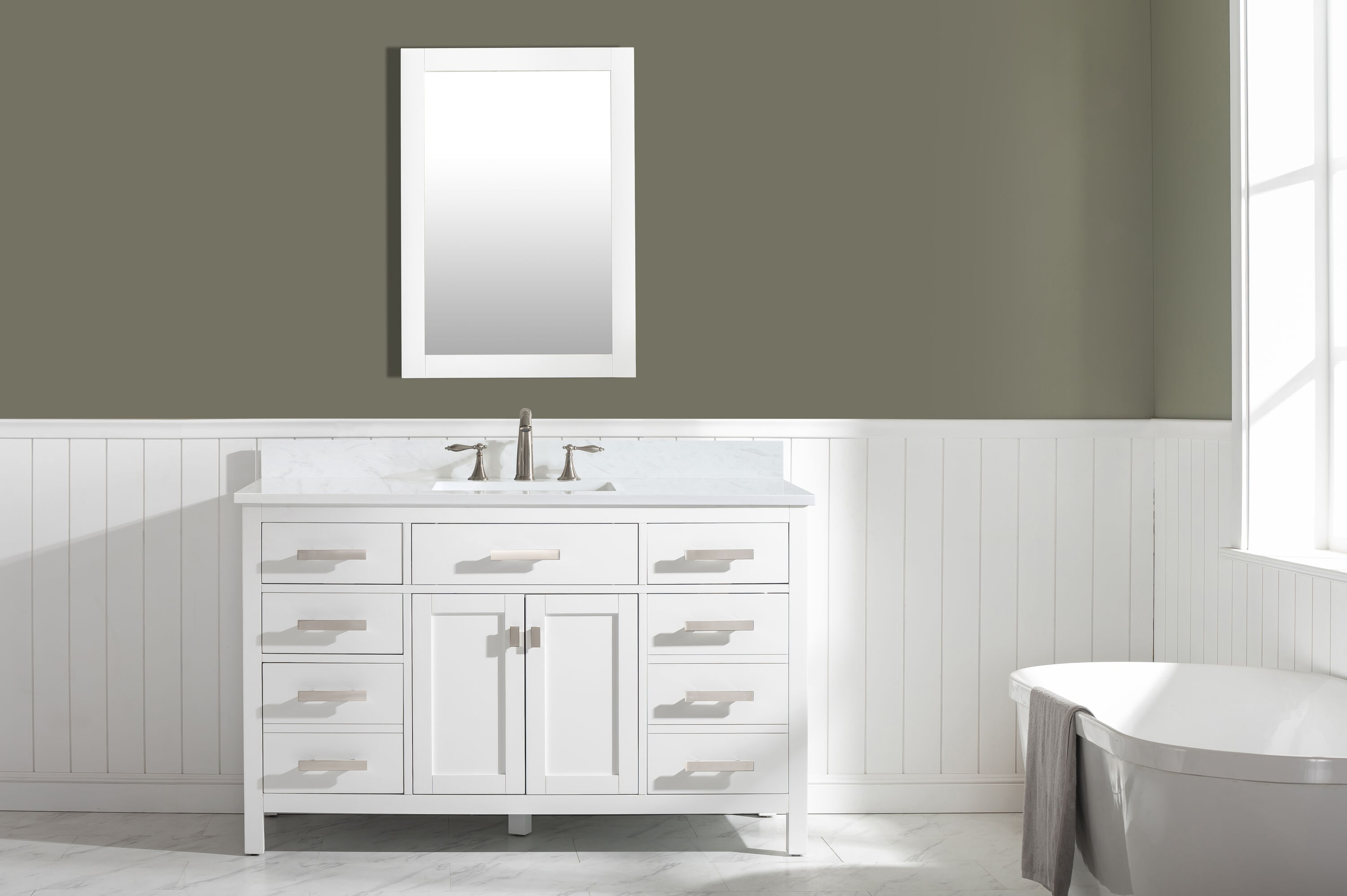 Design Element V01-54-WT Bath-Vanity-Combo - View #2
