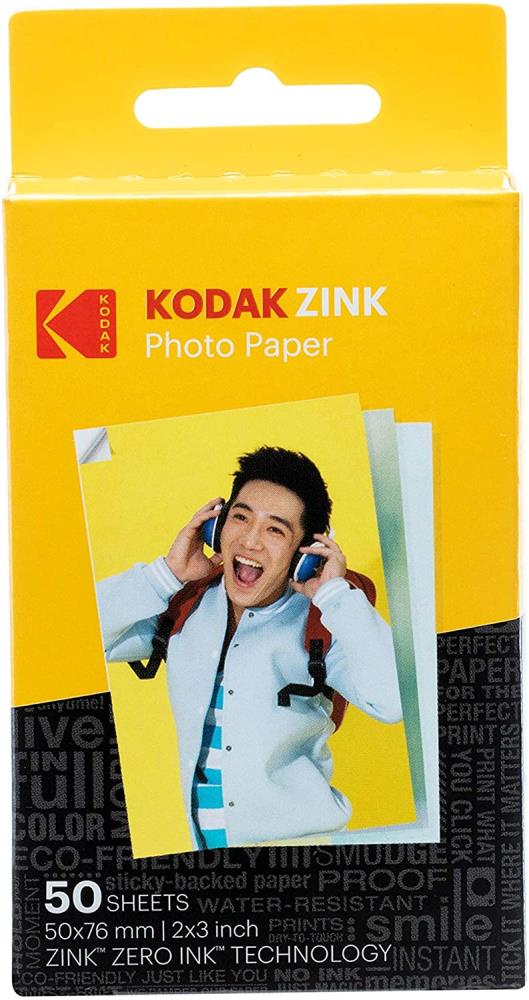  Zink Kodak Step Wireless Photo Printer 2x3 Sticky-Back Pape &  2x3 Premium Instant Photo Paper (50 Pack) Compatible with Polaroid Snap,  Snap Touch, Zip and Mint Cameras and Printers, 50 Count 