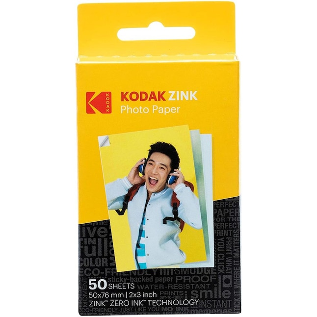 Kodak 2x3 Premium Zink Photo Paper (20/50 Sheets) Compatible with Kodak  Smile, Kodak Step, PRINTOMATIC