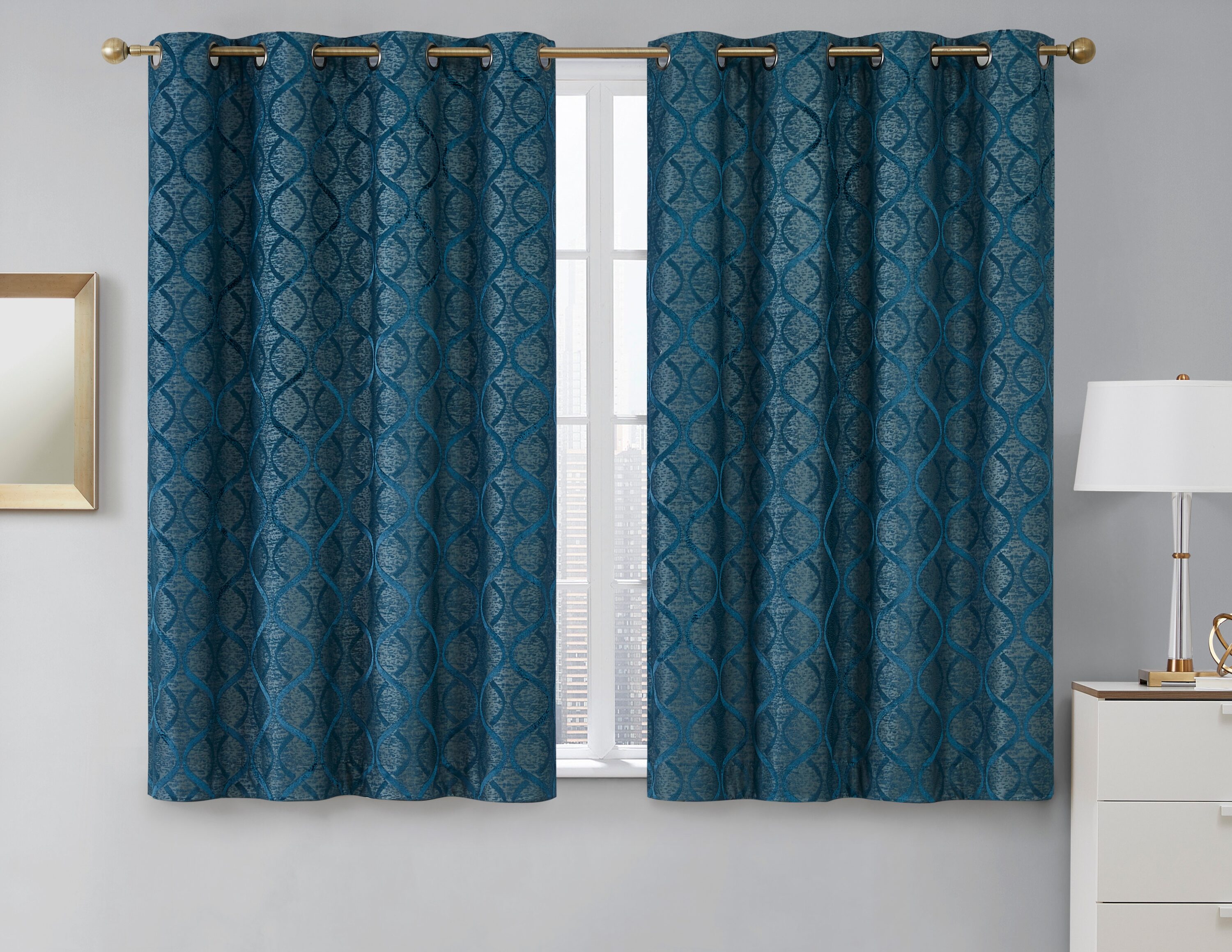 Totally Home Decor LTTC-FLKD-63-TEAL curtains - View #2