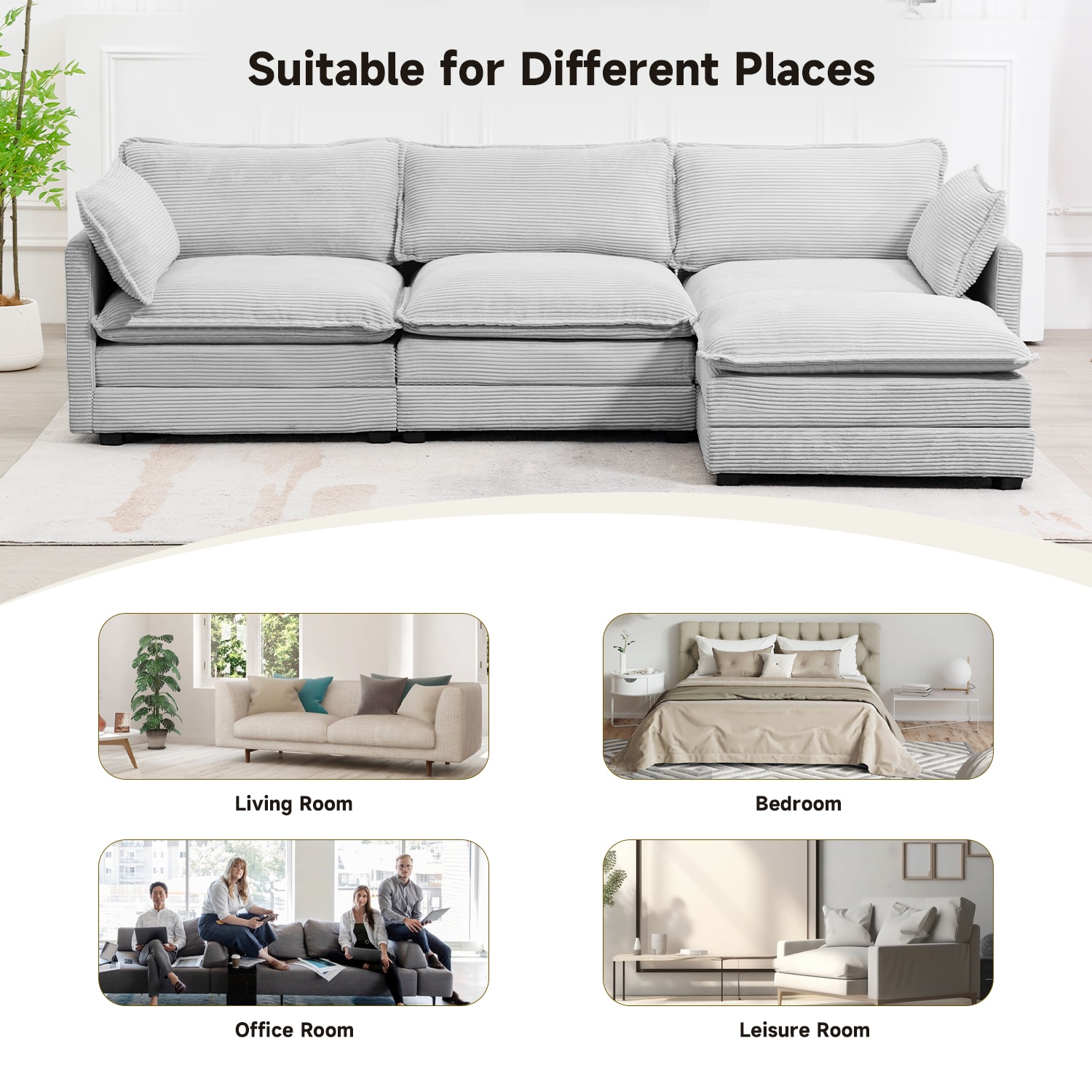 JEAREY JE-XNELD-3-LG Sofas-Loveseats - View #8