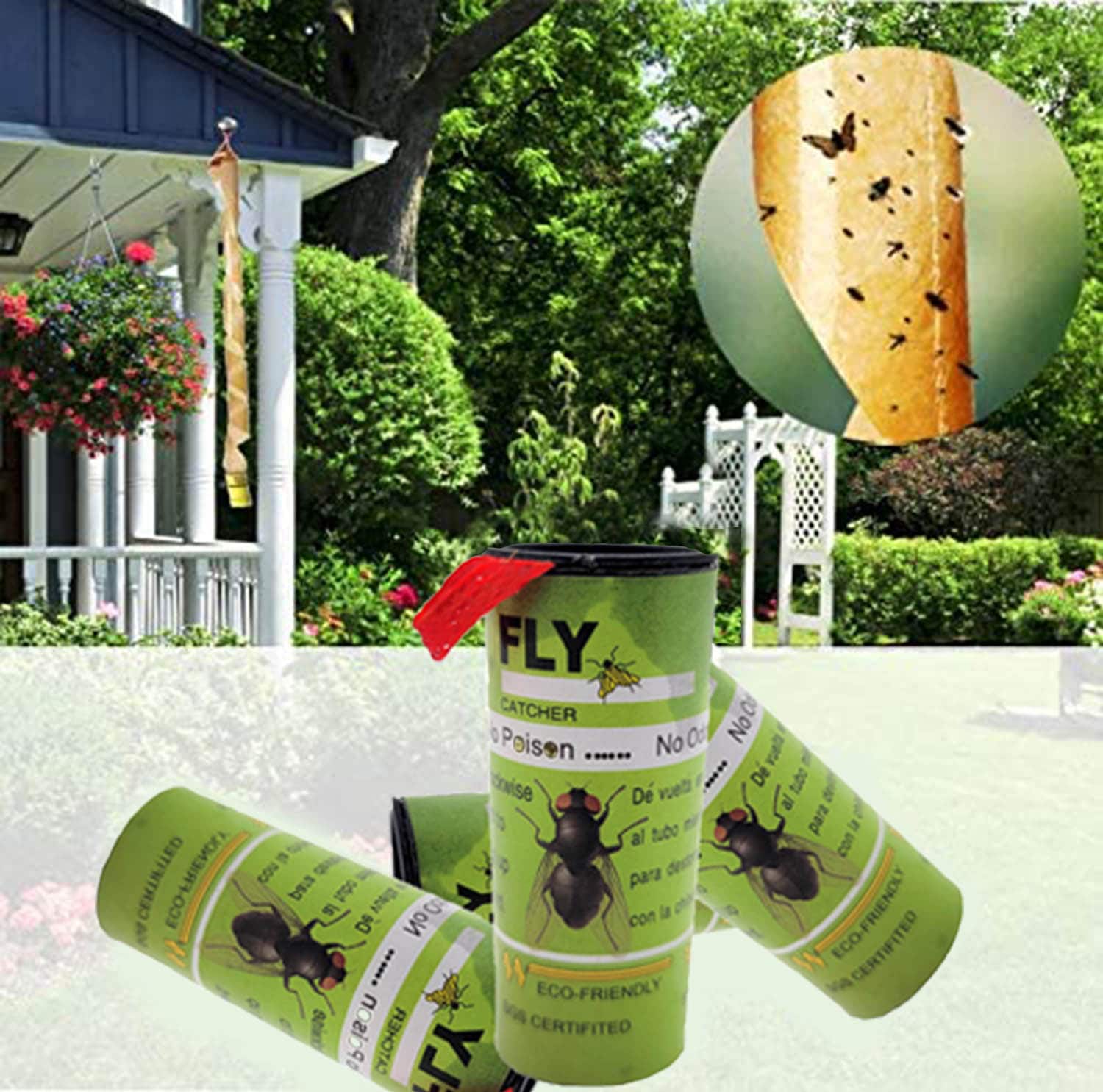 32 PCS Fly Trap Sticky,Fly Strips Indoor Sticky Hanging for Flying