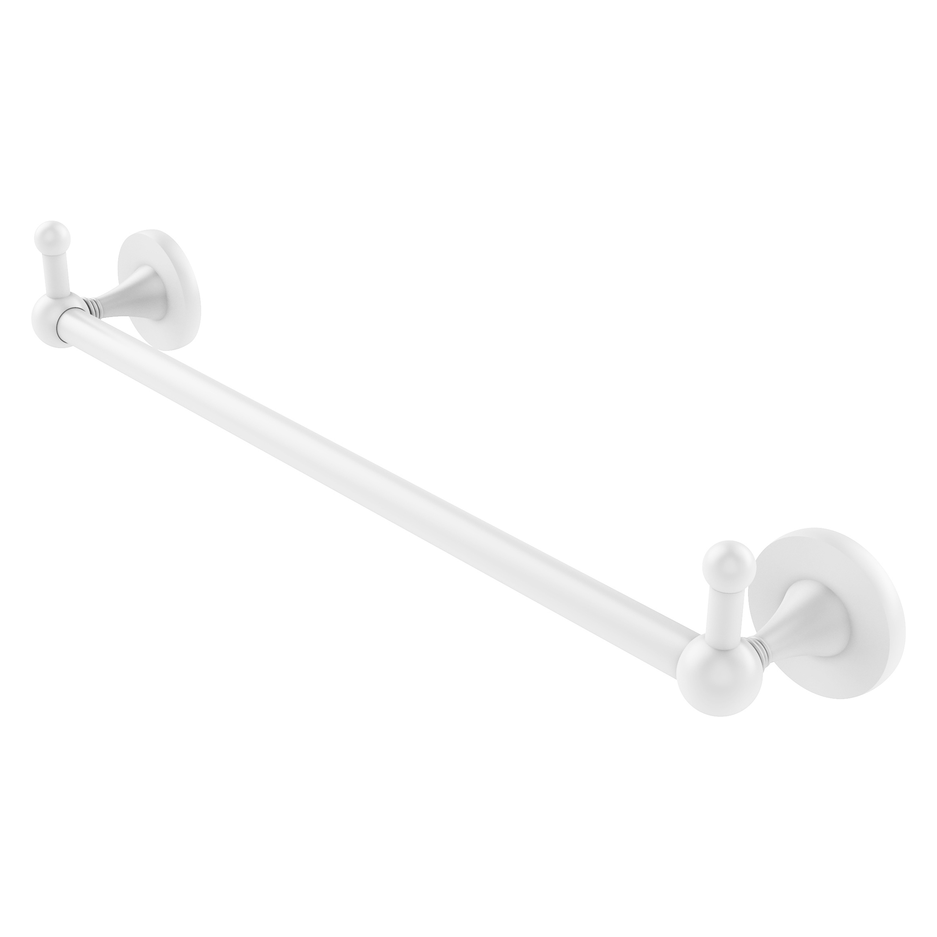 Allied Brass SL-41-24-PEG-WHM Shadwell 24-in Matte White Wall mount Single Towel Bar
