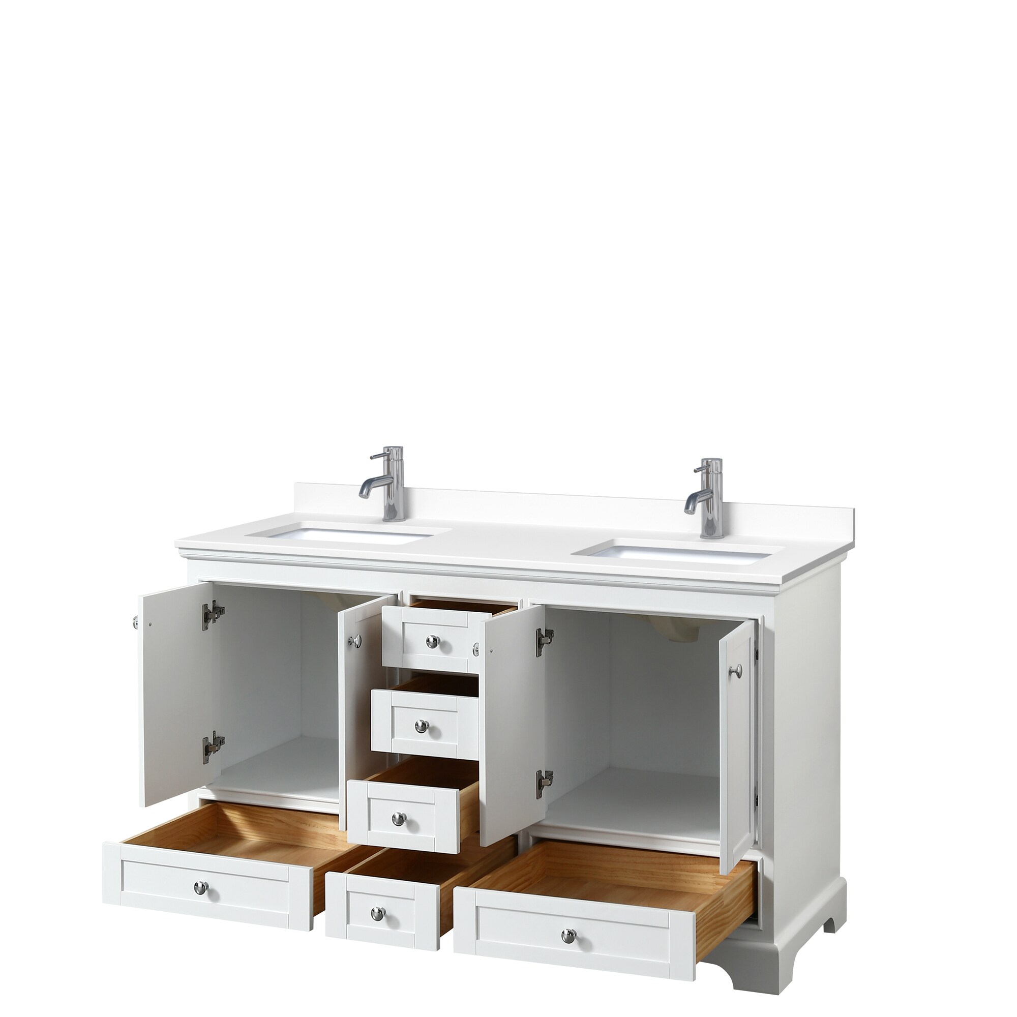 Wyndham Collection WCS202060DWHWCUNSMXX Bath-Vanity-Combo - View #2