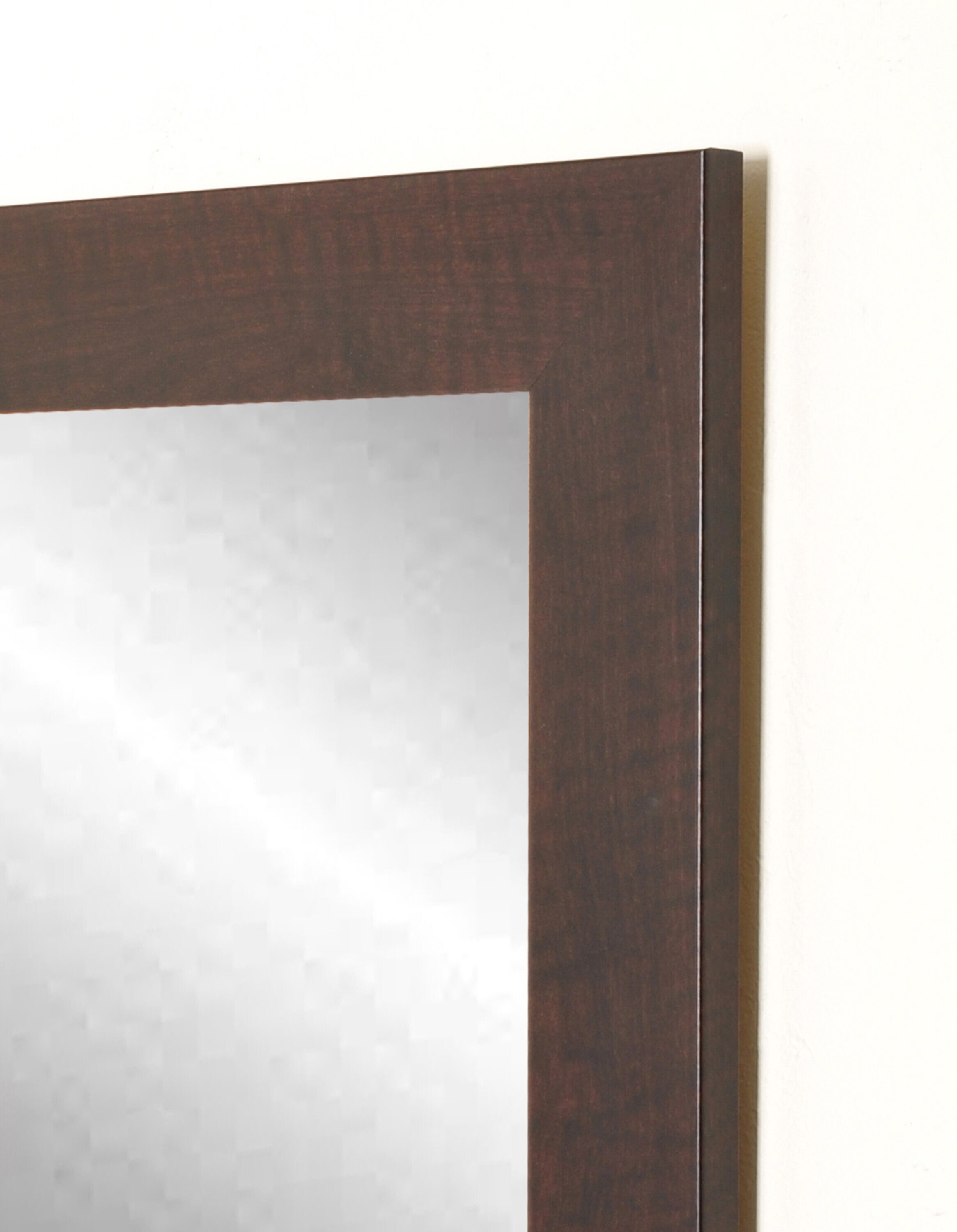 Lesley Small Mirror Dark Walnut Wood