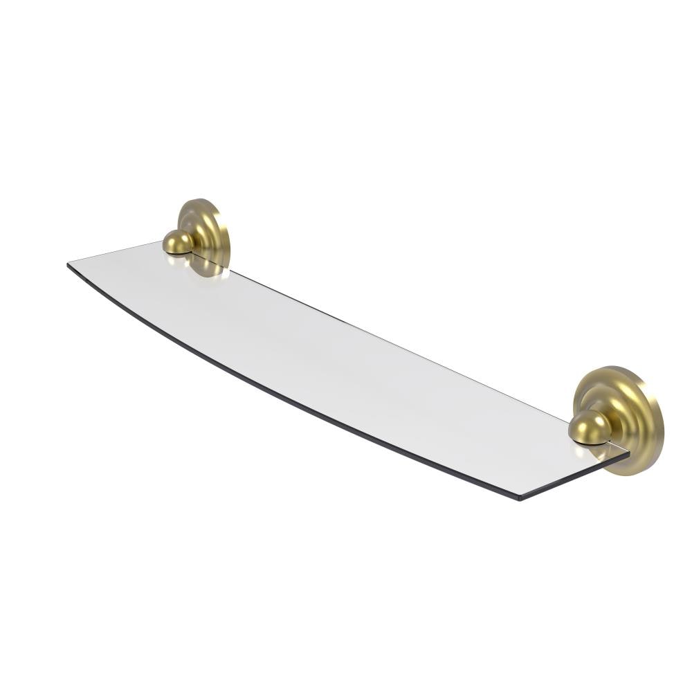 Allied Brass PQN-33/24-SBR Prestige Que New Satin Brass Wall mount Bathroom Shelf ( 24-in x 3-in x 5-in )