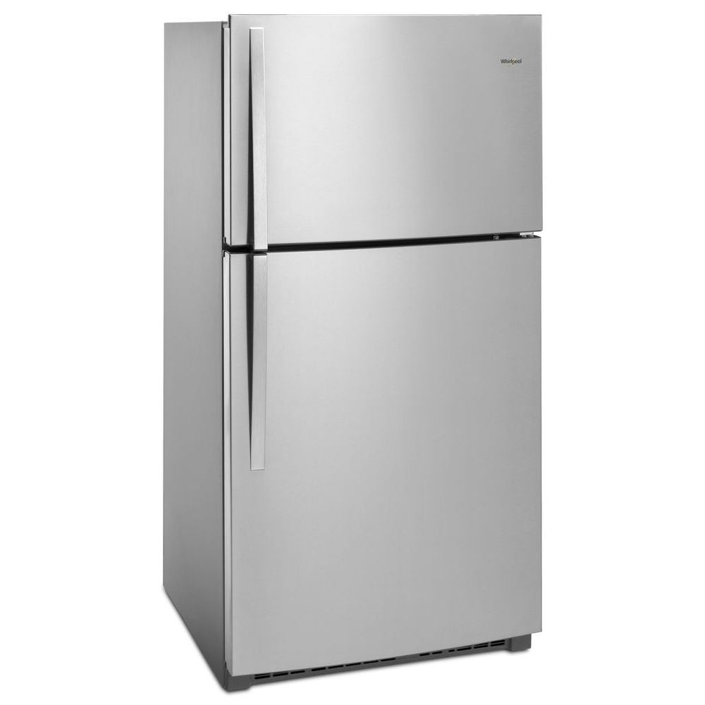 Whirlpool 21.3-cu ft Top-Freezer Refrigerator (Monochromatic Stainless ...