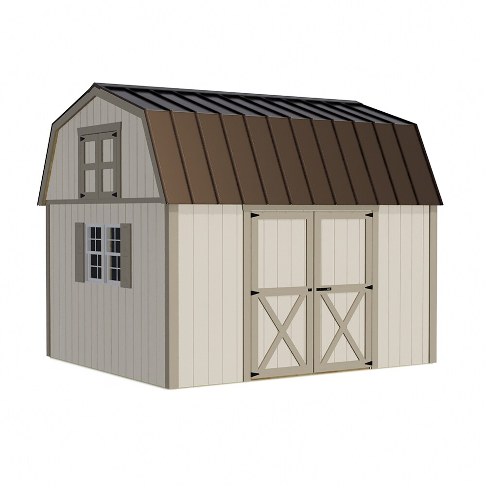 Best Barns Meadowbrook 10-ft x 12-ft Gambrel Style Wood Outdoor Storage ...