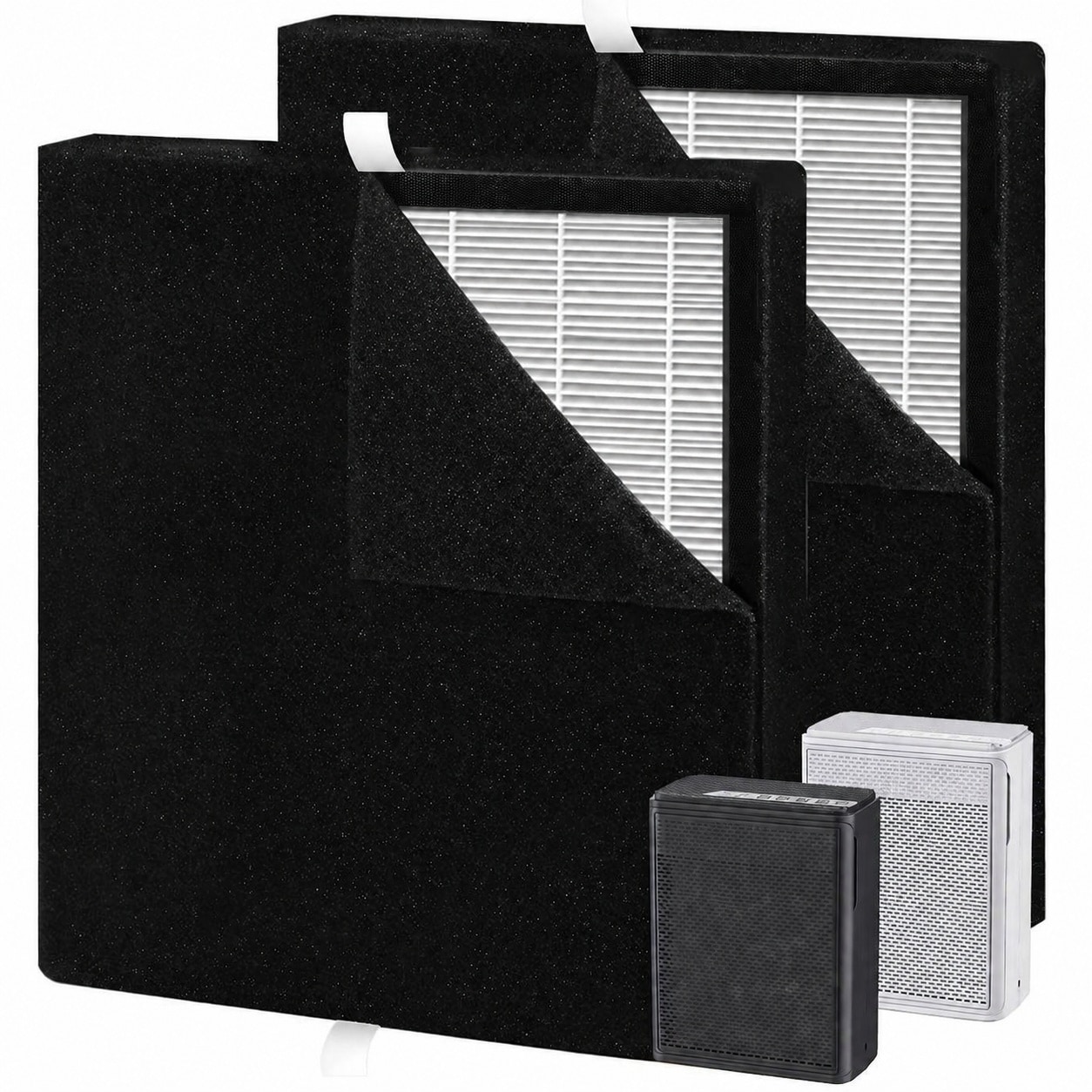 Misopily  Replacement Air Purifier Filter Compatible with TPLMB P280 and AIUZLK P260 Models Washable Pre Filter H13 HEPA Activated Carbon 2 Pack
