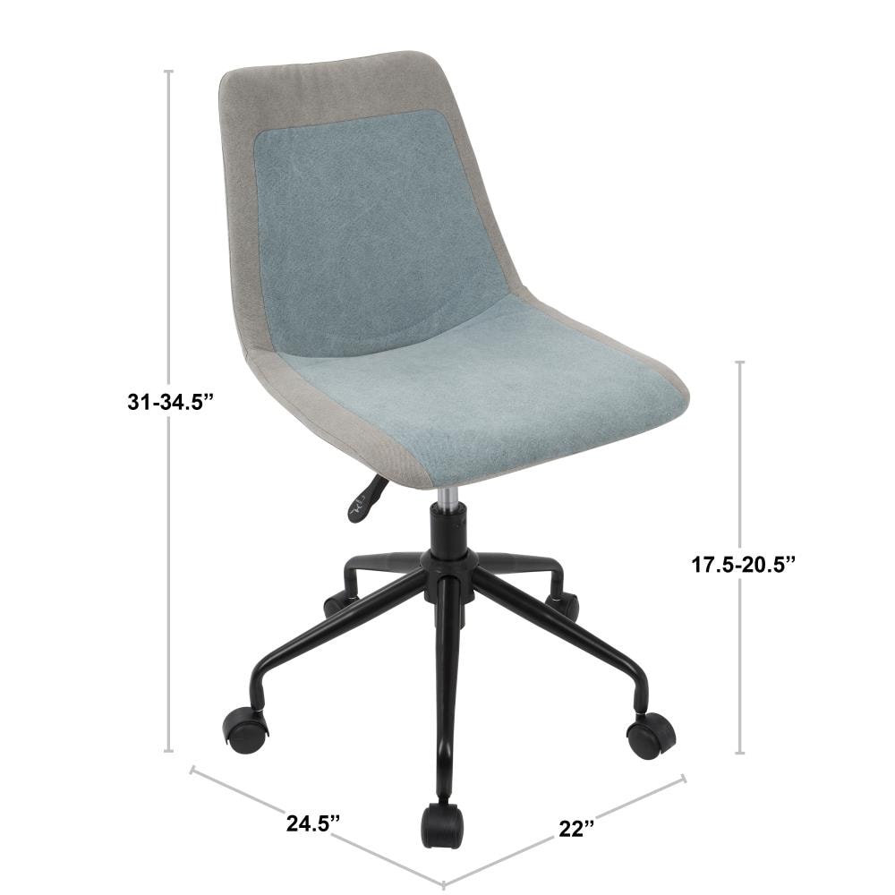 LumiSource OC-ORZO BK+OR Office-Chairs - View #9