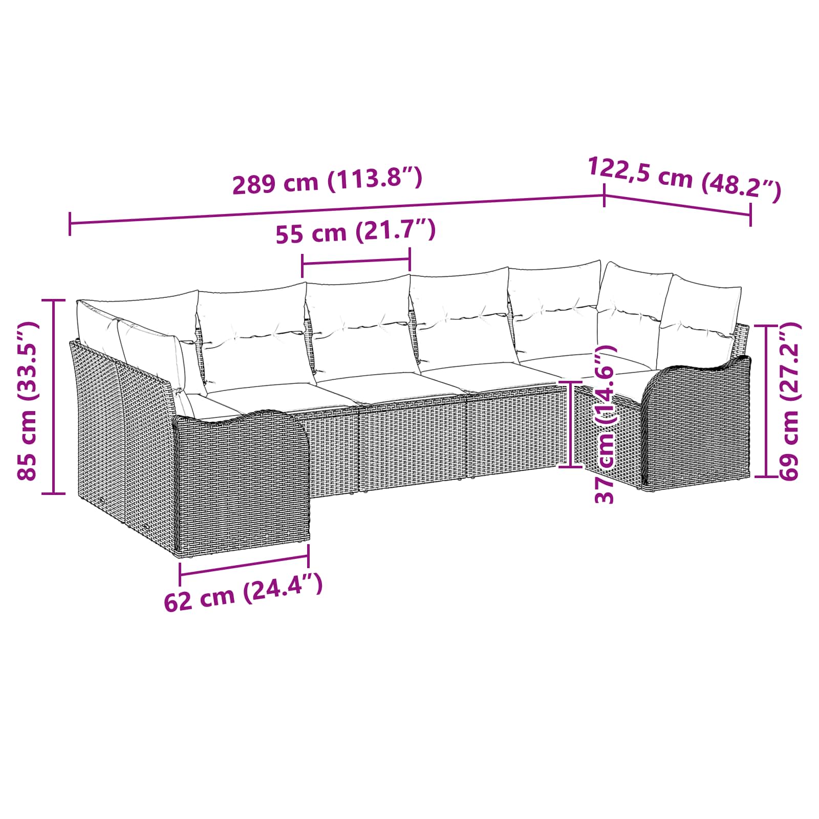 vidaXL 3345856 Patio-Sofas-Daybeds - View #8
