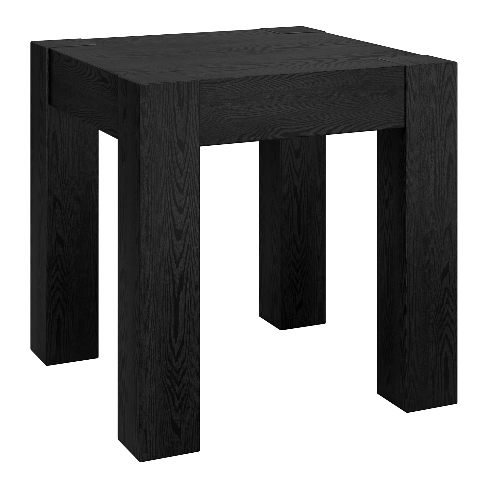 Hailey Home ST2032 Langston 22-in W x 22-in H Black Grain Composite Square Modern End Table Assembly Required