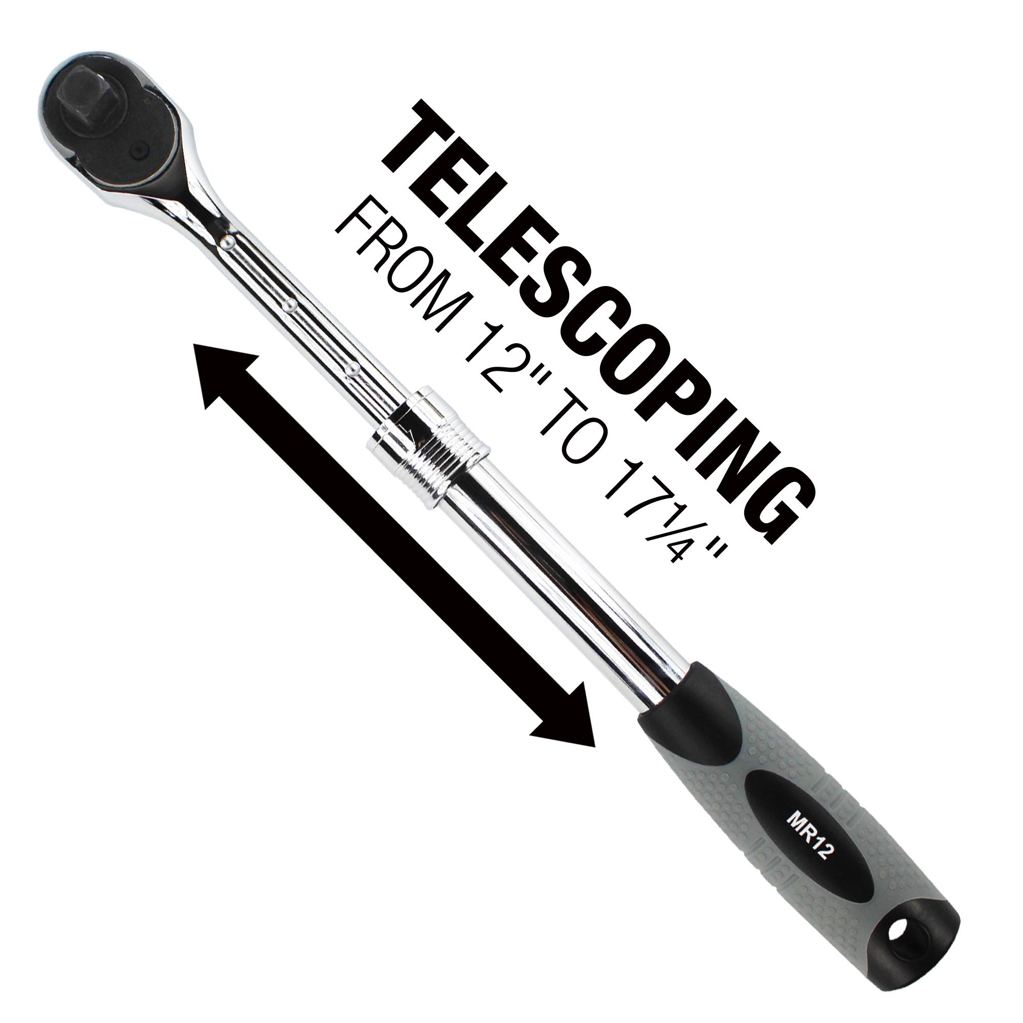 E-Z Red EZRMR12 MR12 1/2 Drive Telescoping Monster Ratchet in the ...