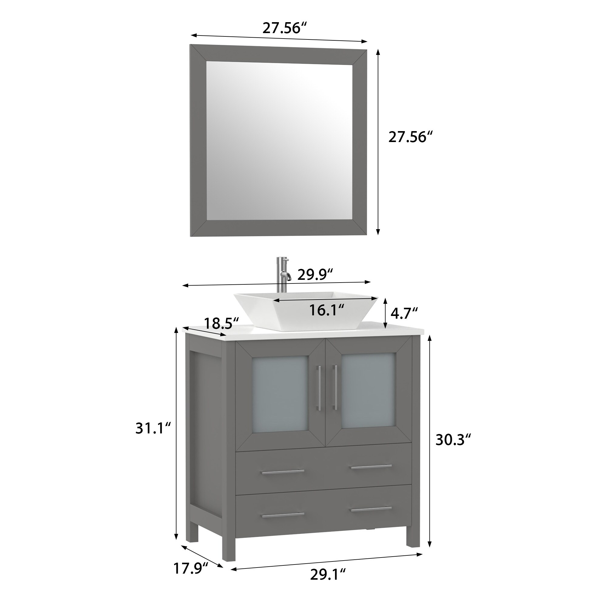 Vanity Art VA3130-G Bath-Vanity-Combo - View #12
