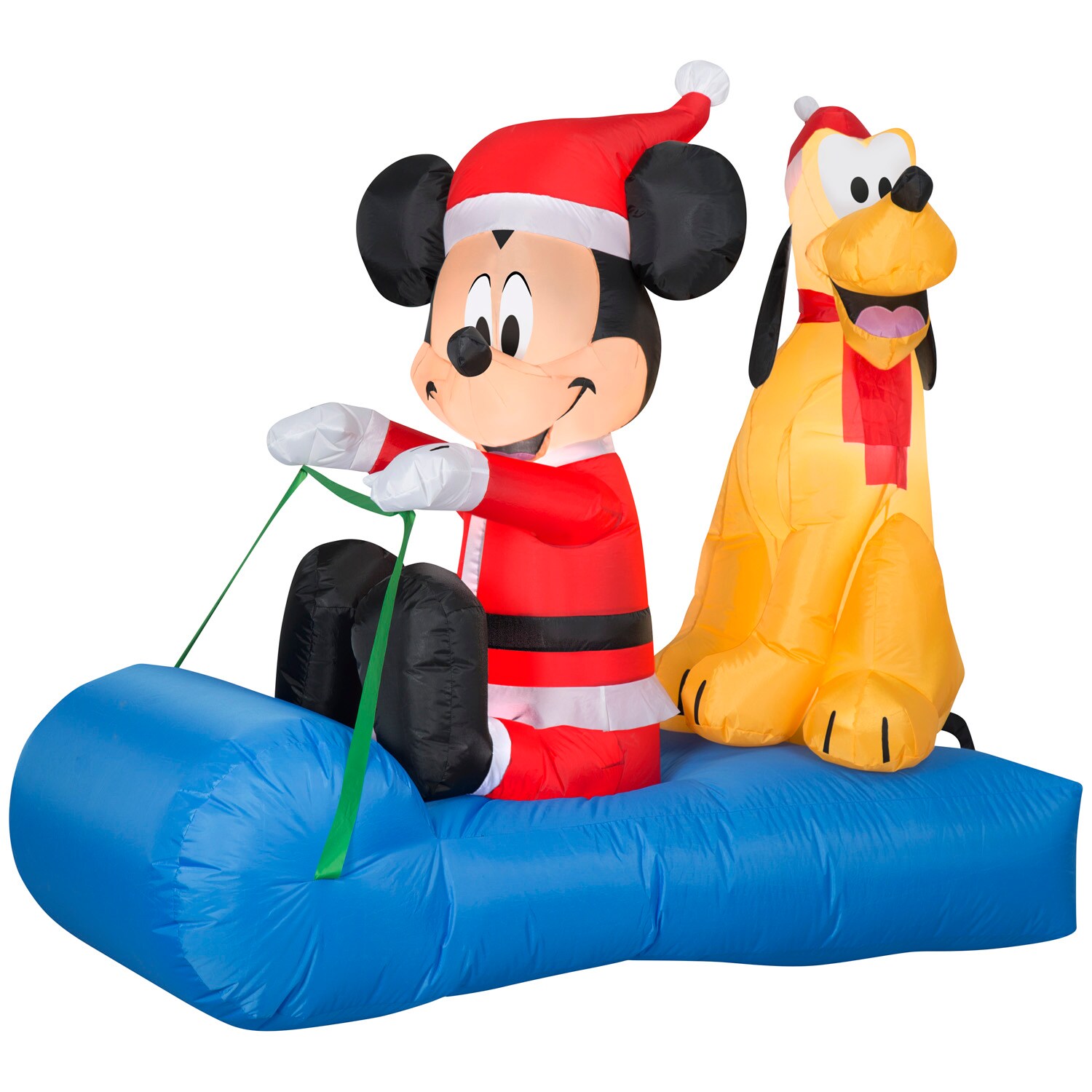 Gemmy G-882561 Mickey Mouse 55.12-Inches Freestanding Sled Inflatable with White LED Lights