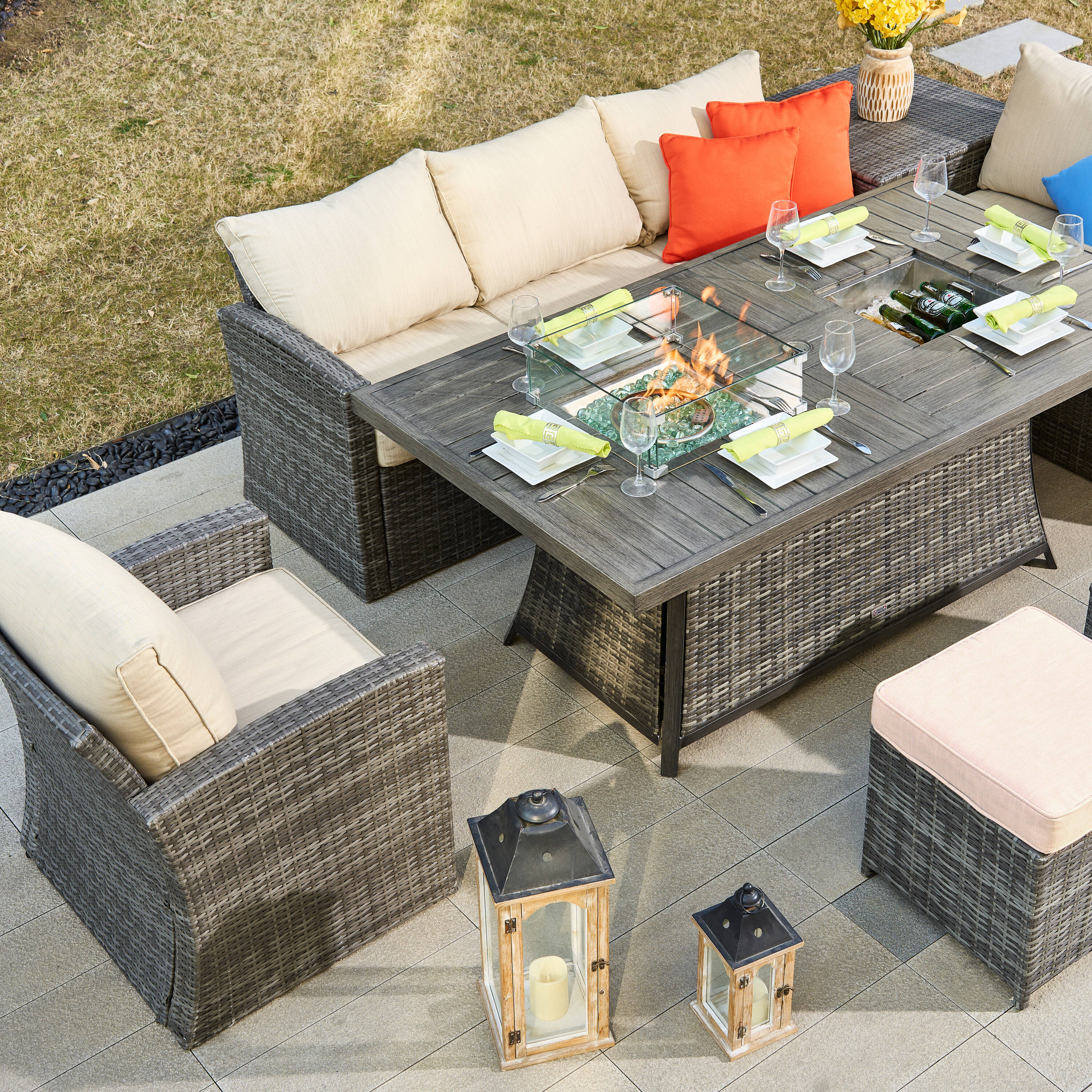 Direct Wicker DWG-2403BFI-GR Patio-Conversation-Sets - View #8