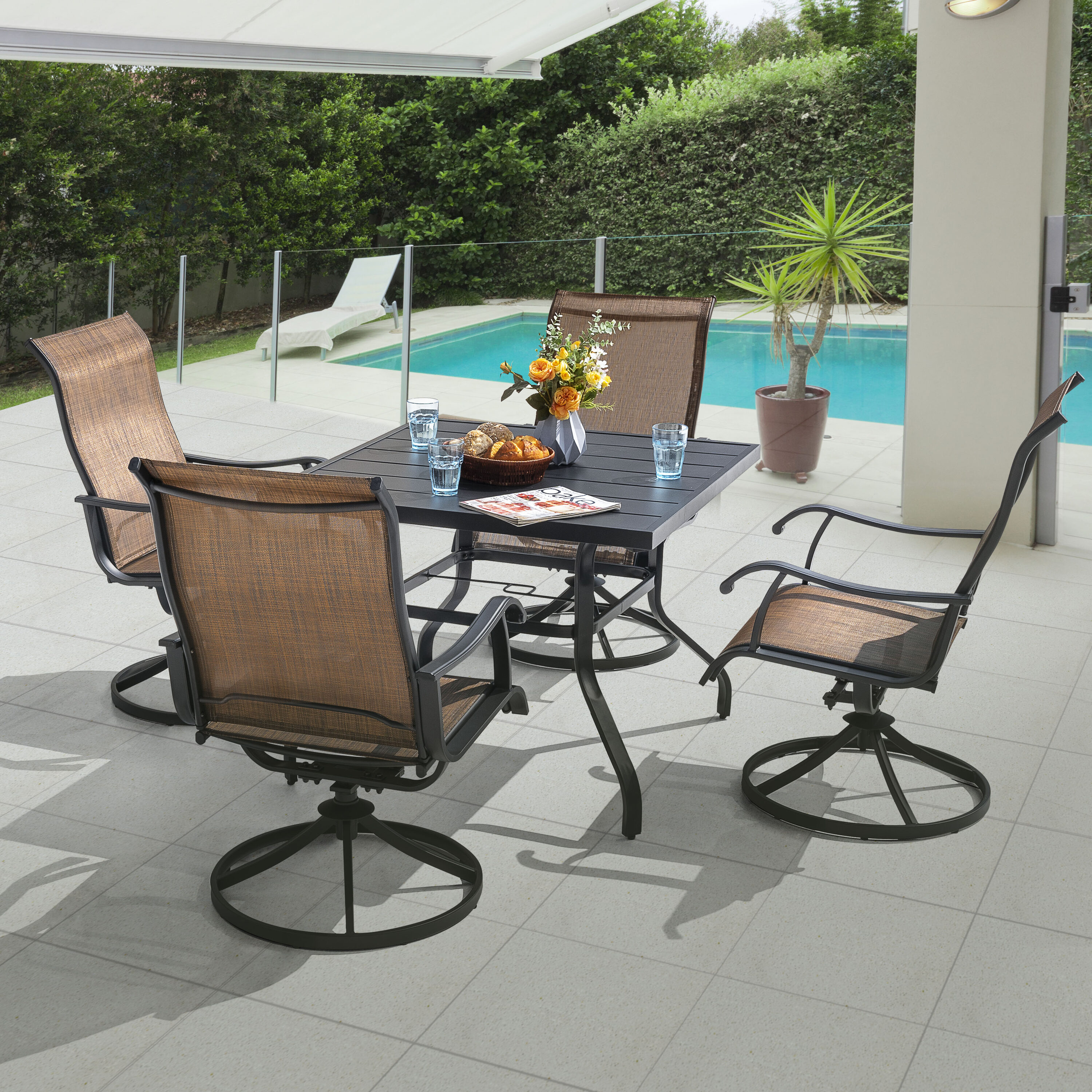 Nuu Garden SD006S-T2BK-LS Patio-Dining-Sets - View #3