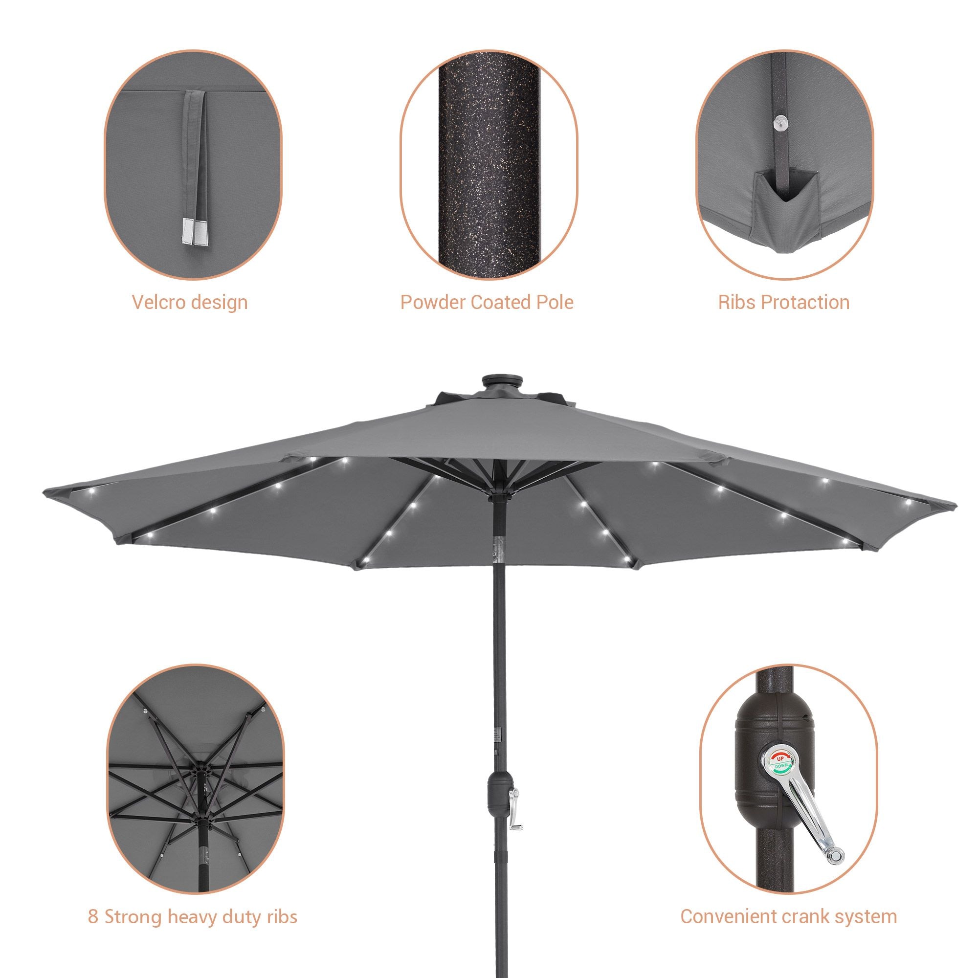ACEGOSES LW-R-09A-LED Umbrellas-2 - View #4