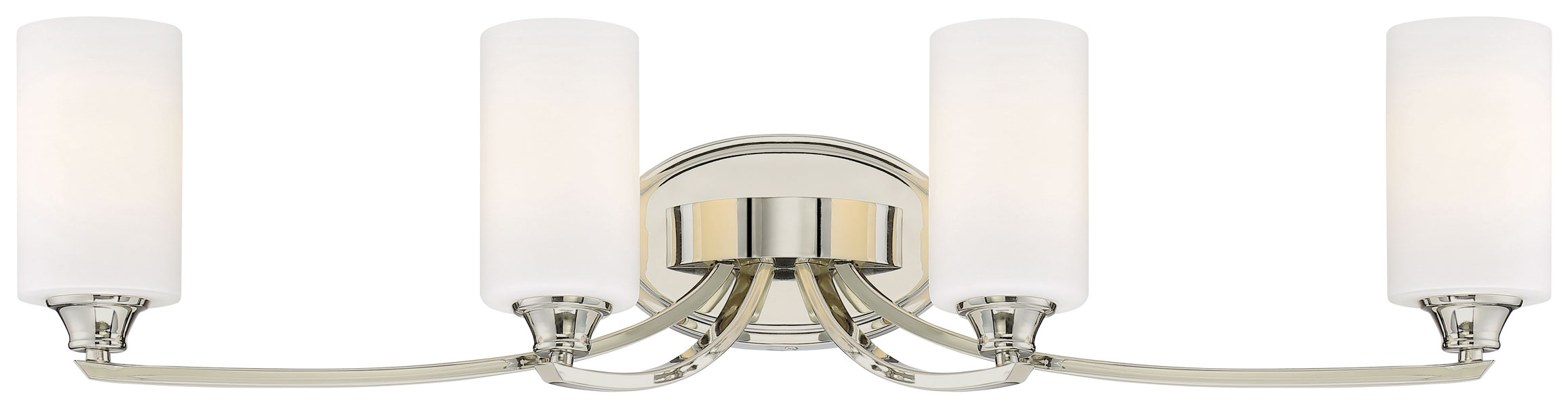 Polished Nickel 4-Light Cylinder Vanity Fixture