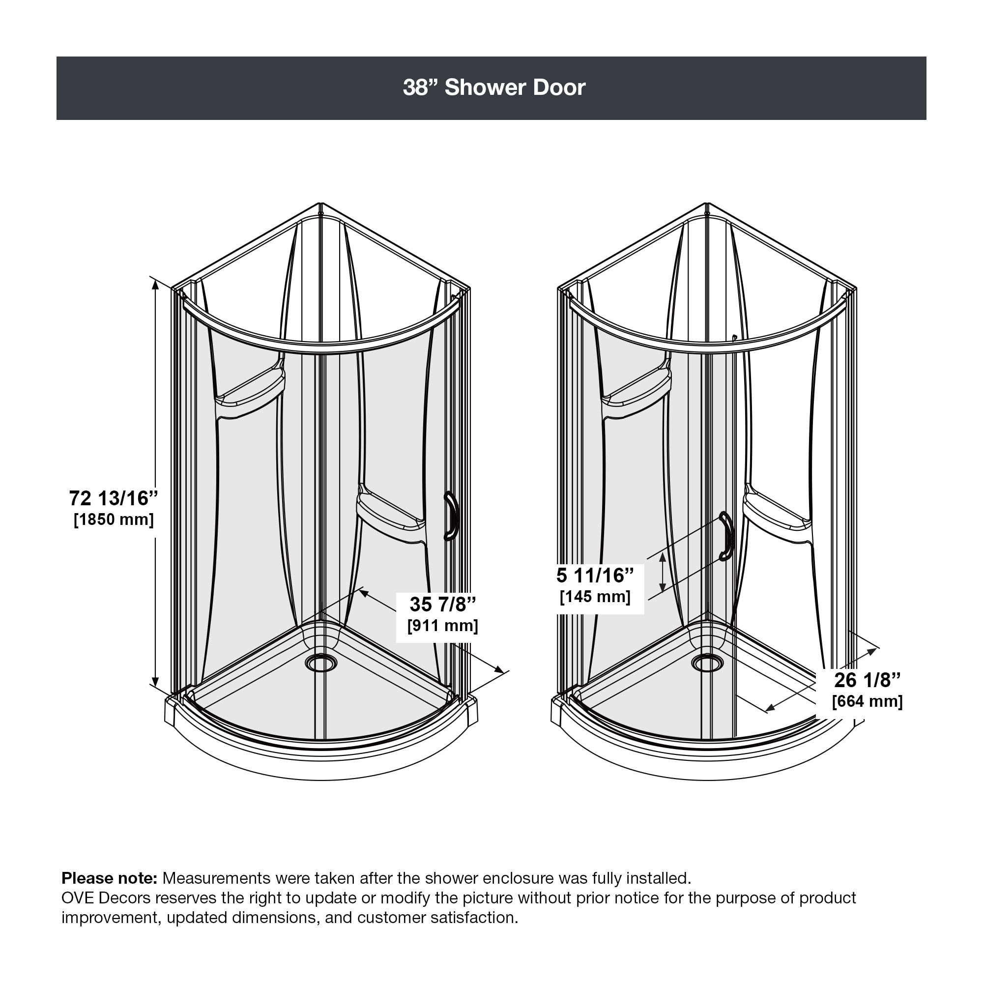 OVE Decors 15SKA-BREE38-SAT Alcove-Shower-Kit - View #14
