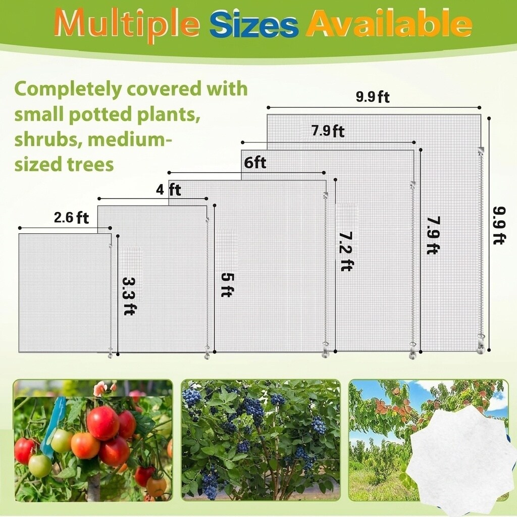 ITOPFOX Plant Netting with Drawstring 4 pack 2 6x3 3 FT Reusable Garden ...