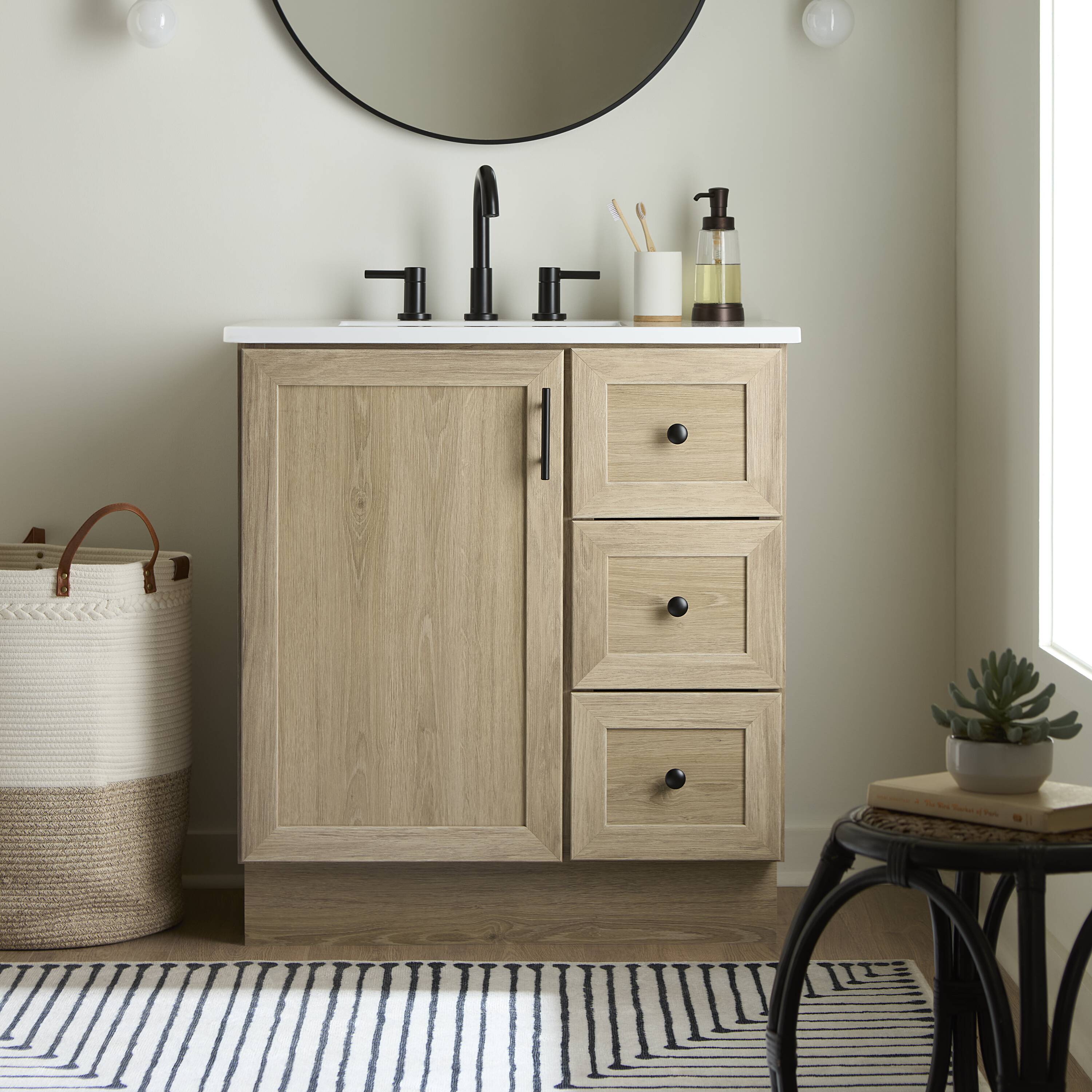 Project Source  Davies 30-in Sandstone Bathroom Vanity Collection