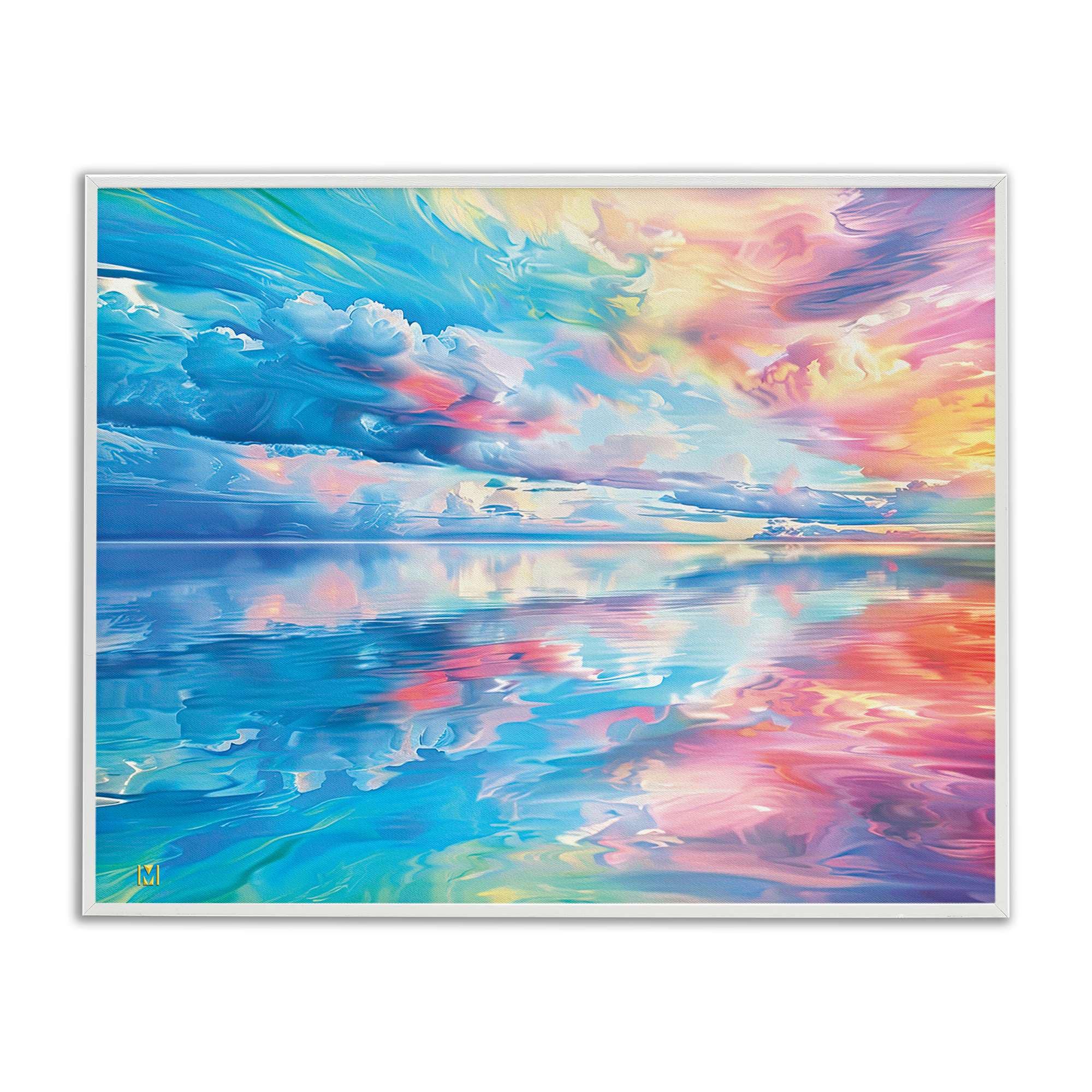 Stupell Industries BT-356-WFR-11X14 Prismatic Rainbow Sunset White Framed Giclee Art By Michael Ward 14 x 11