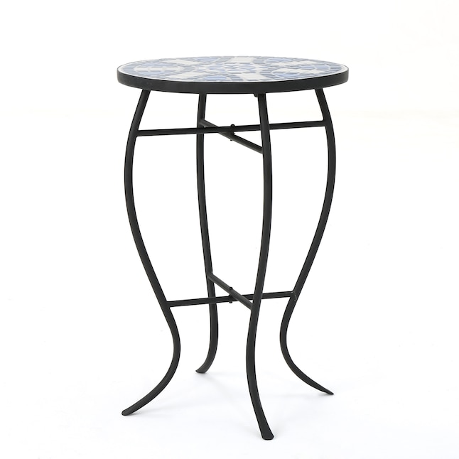 Best Selling Home Decor Han Round Outdoor End Table 13.75-in W x 13.75 ...