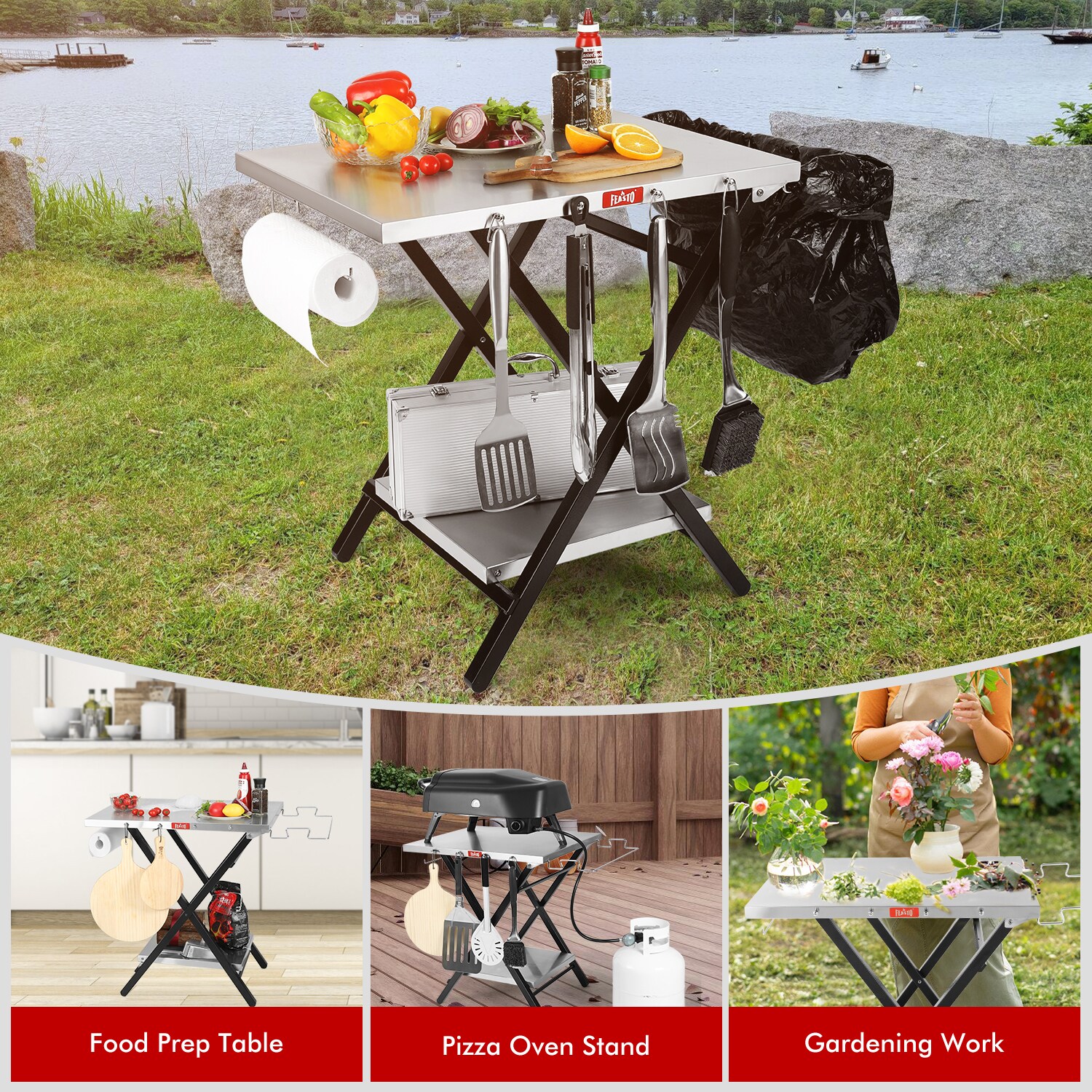 Feasto FD2430S Grill-Carts-Grill-Stands - View #4