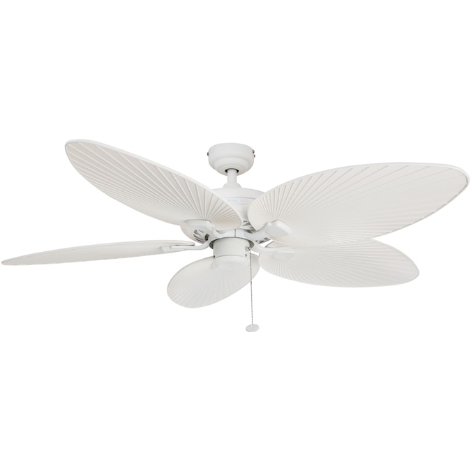 Honeywell Palm Island 52 In White Indoor Outdoor Ceiling Fan 5 Blade The Fans Department At Com - Outdoor Ceiling Fans With Remote White