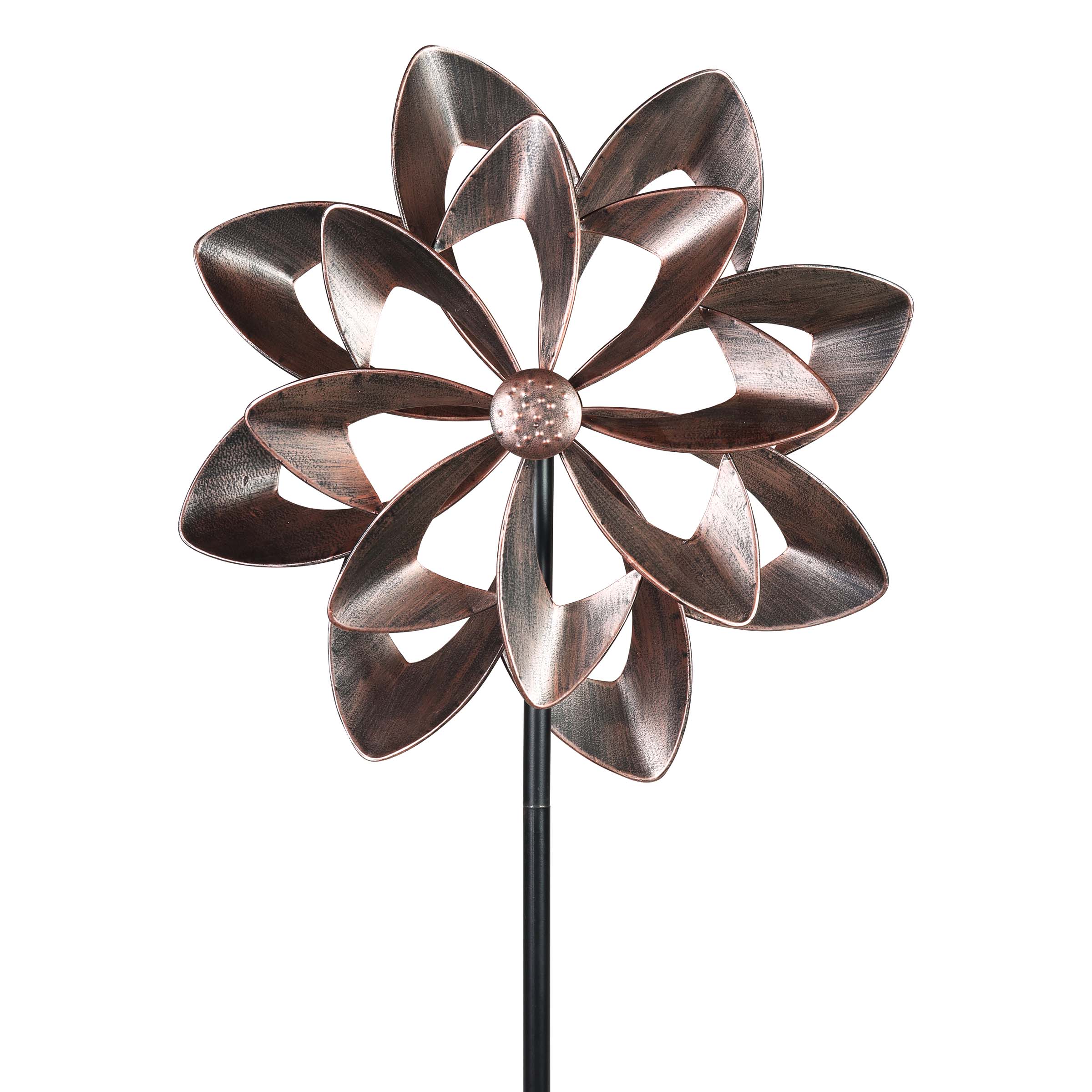 Exhart 18827-RB Boxed WindSpinner pinwheel bronze Bronze Aluminum Wind Spinner
